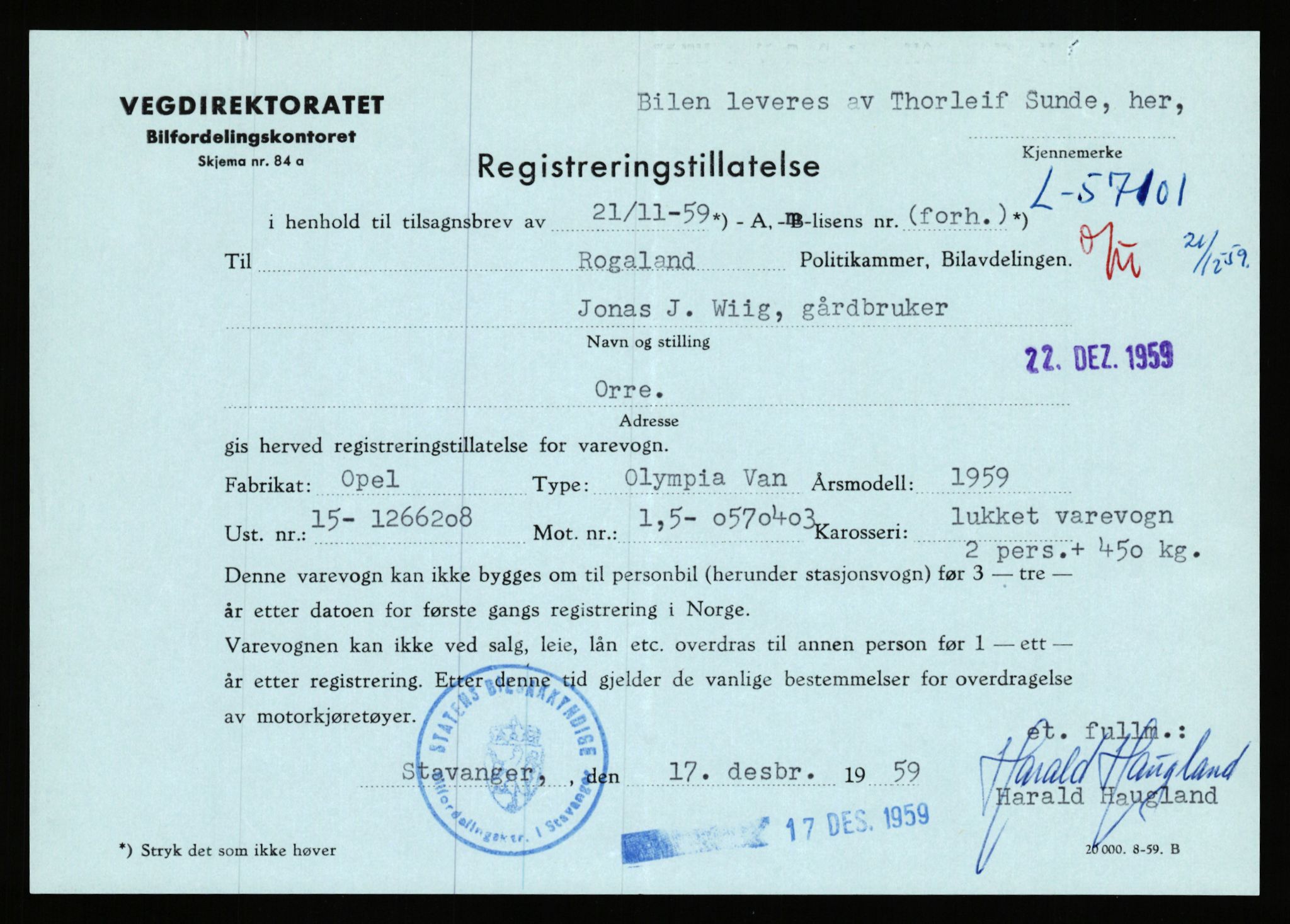 Stavanger trafikkstasjon, AV/SAST-A-101942/0/F/L0056: L-56500 - L-57199, 1930-1971, p. 2026