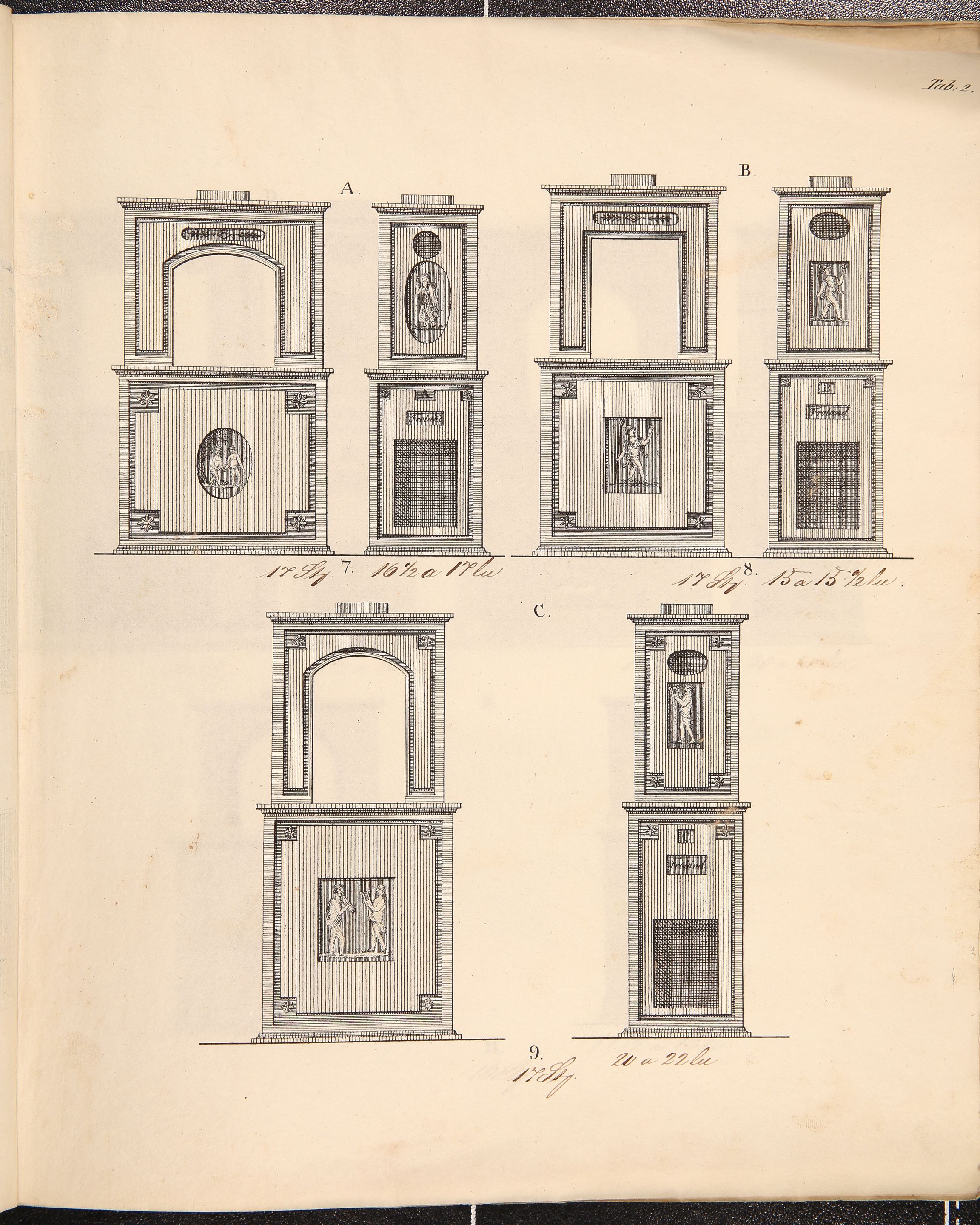 Næs Jernverksmuseets samling av historiske ovnskataloger, NESJ/NJM-006/01/L0013: Tegninger af Frolands Jernverks Ovne, 1833