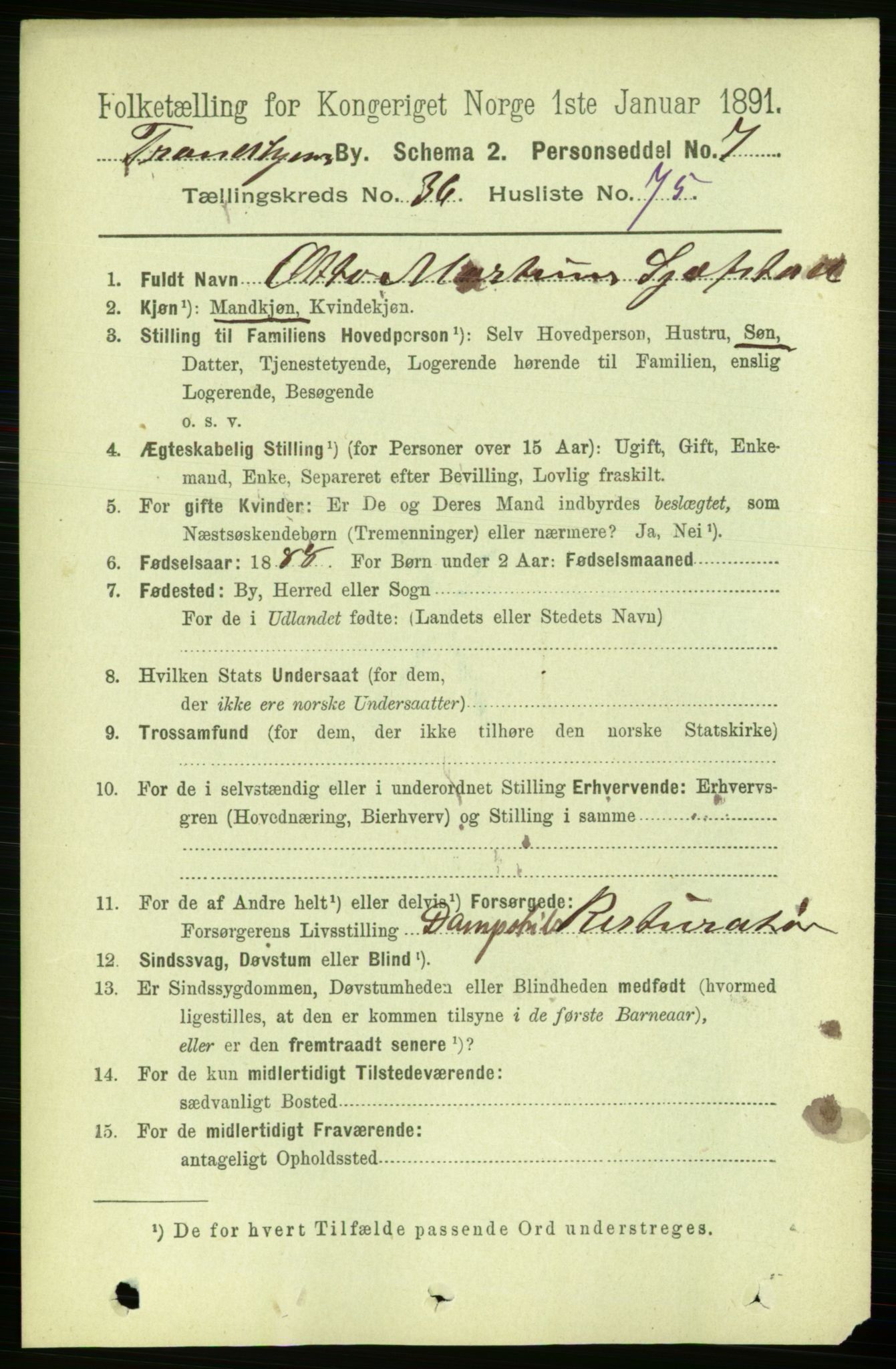 RA, 1891 census for 1601 Trondheim, 1891, p. 27744