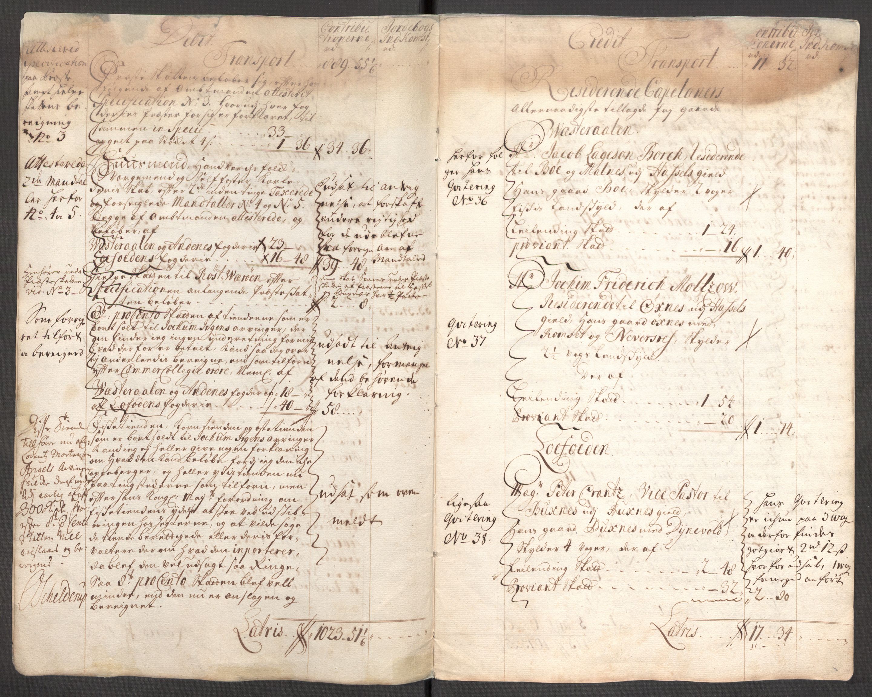 Rentekammeret inntil 1814, Reviderte regnskaper, Fogderegnskap, AV/RA-EA-4092/R67/L4679: Fogderegnskap Vesterålen, Andenes og Lofoten, 1711-1713, p. 69