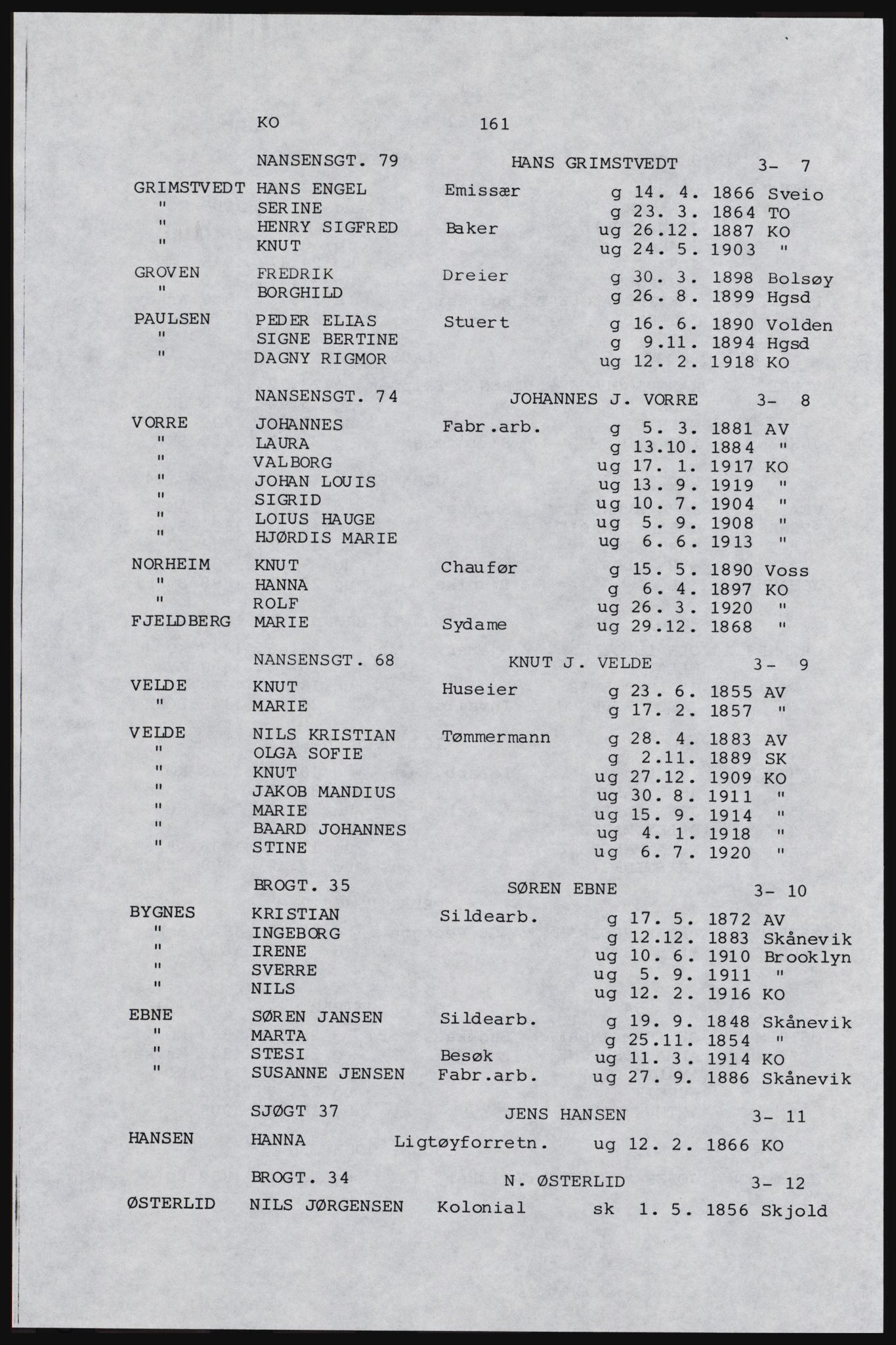 SAST, Copy of 1920 census for Karmøy, 1920, p. 177