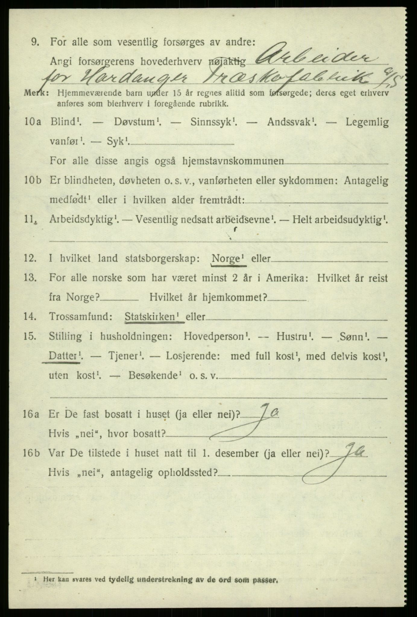 SAB, 1920 census for Kvam, 1920, p. 4674