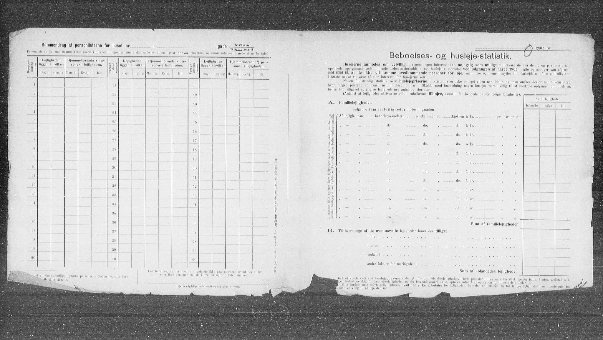 OBA, Municipal Census 1905 for Kristiania, 1905, p. 60150