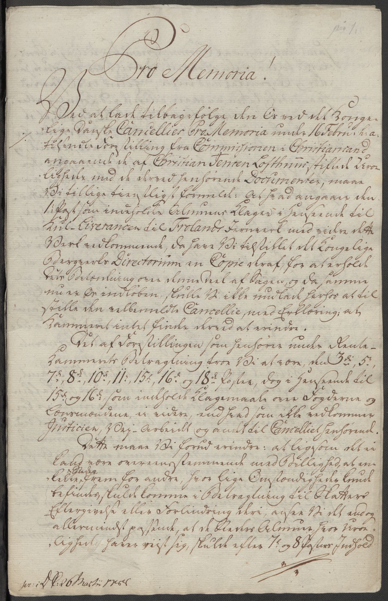 Danske Kanselli, Skapsaker, RA/EA-4061/F/L0102: Skap 16, pakke 7 VIII, 1787-1800, p. 251