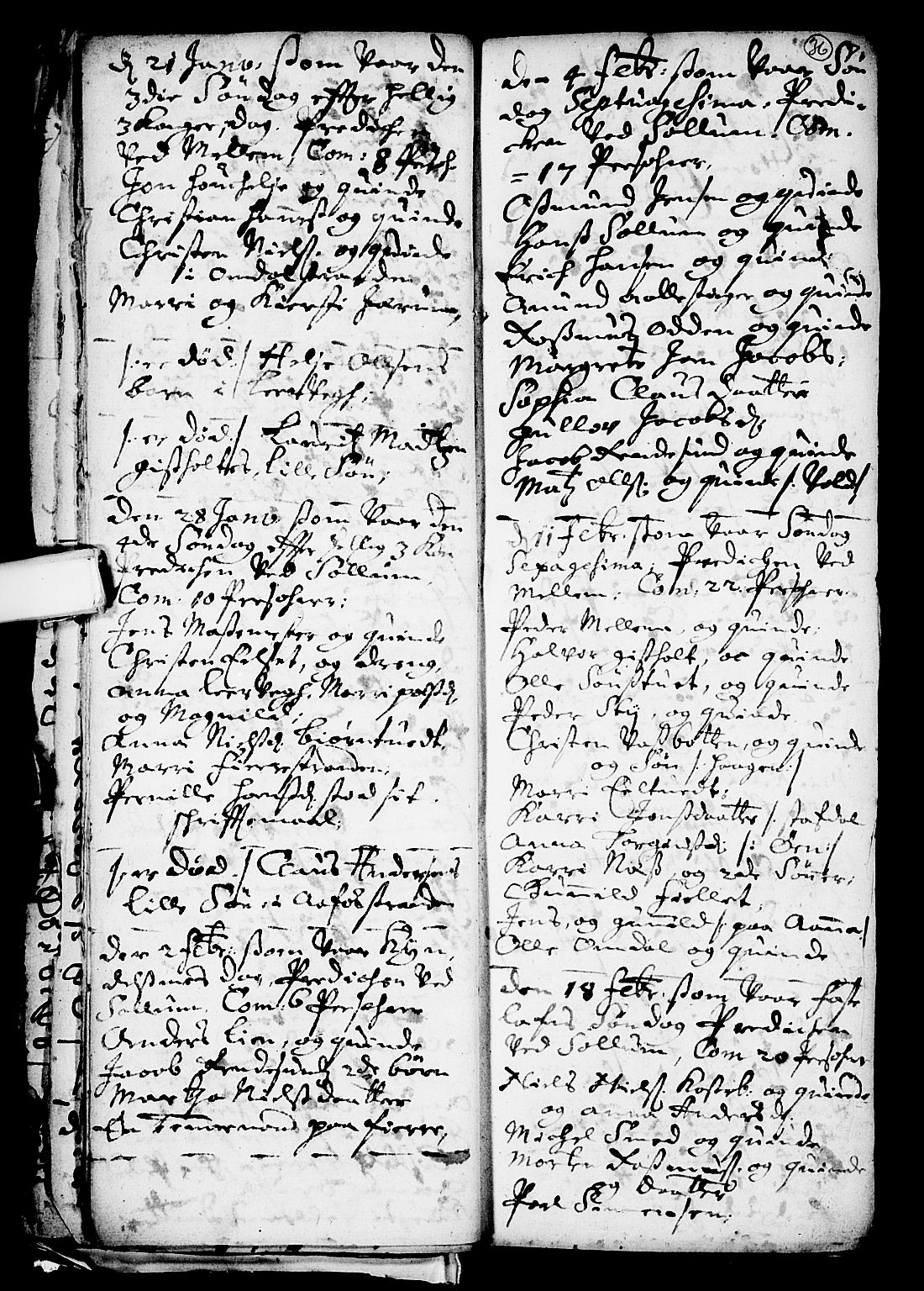 Solum kirkebøker, SAKO/A-306/F/Fa/L0001: Parish register (official) no. I 1, 1701-1716, p. 36