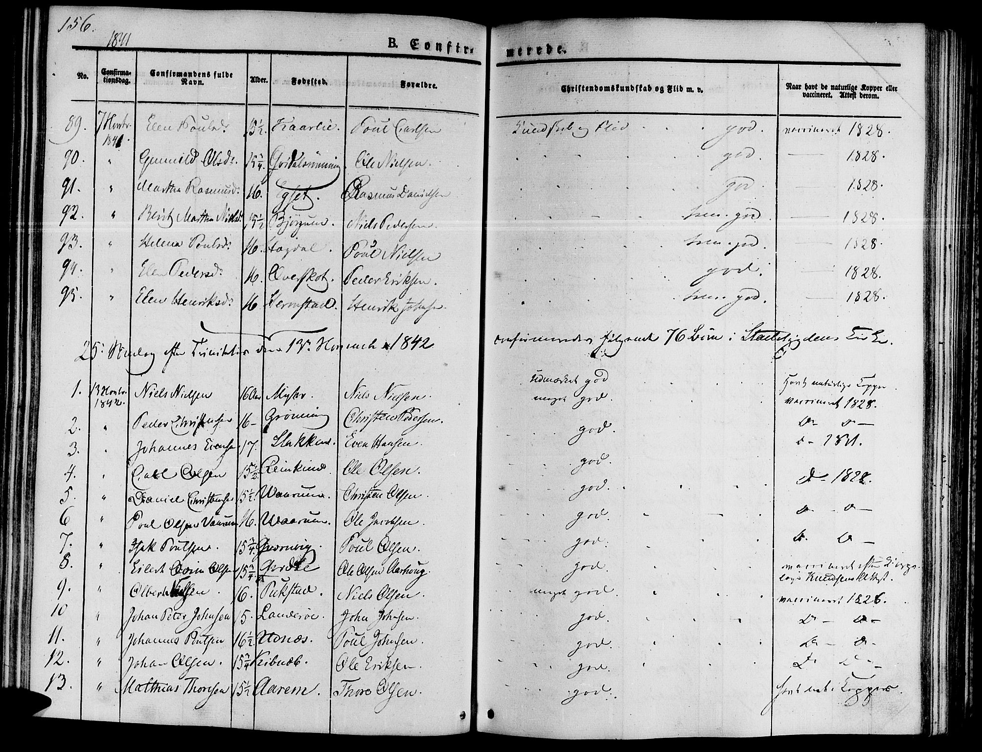 Ministerialprotokoller, klokkerbøker og fødselsregistre - Sør-Trøndelag, AV/SAT-A-1456/646/L0610: Parish register (official) no. 646A08, 1837-1847, p. 156