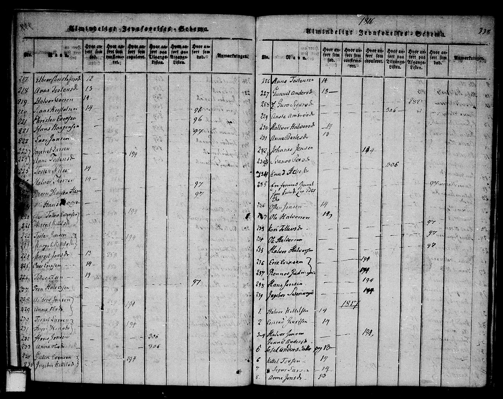 Sauherad kirkebøker, SAKO/A-298/F/Fa/L0005: Parish register (official) no. I 5, 1815-1829, p. 338