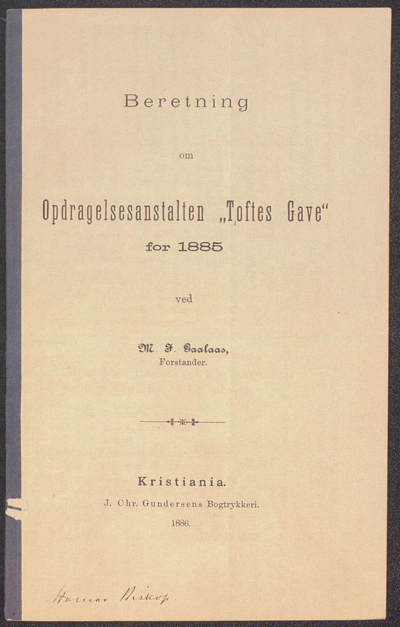 Toftes gave, OBA/A-20200/X/Xa, 1866-1948, p. 226