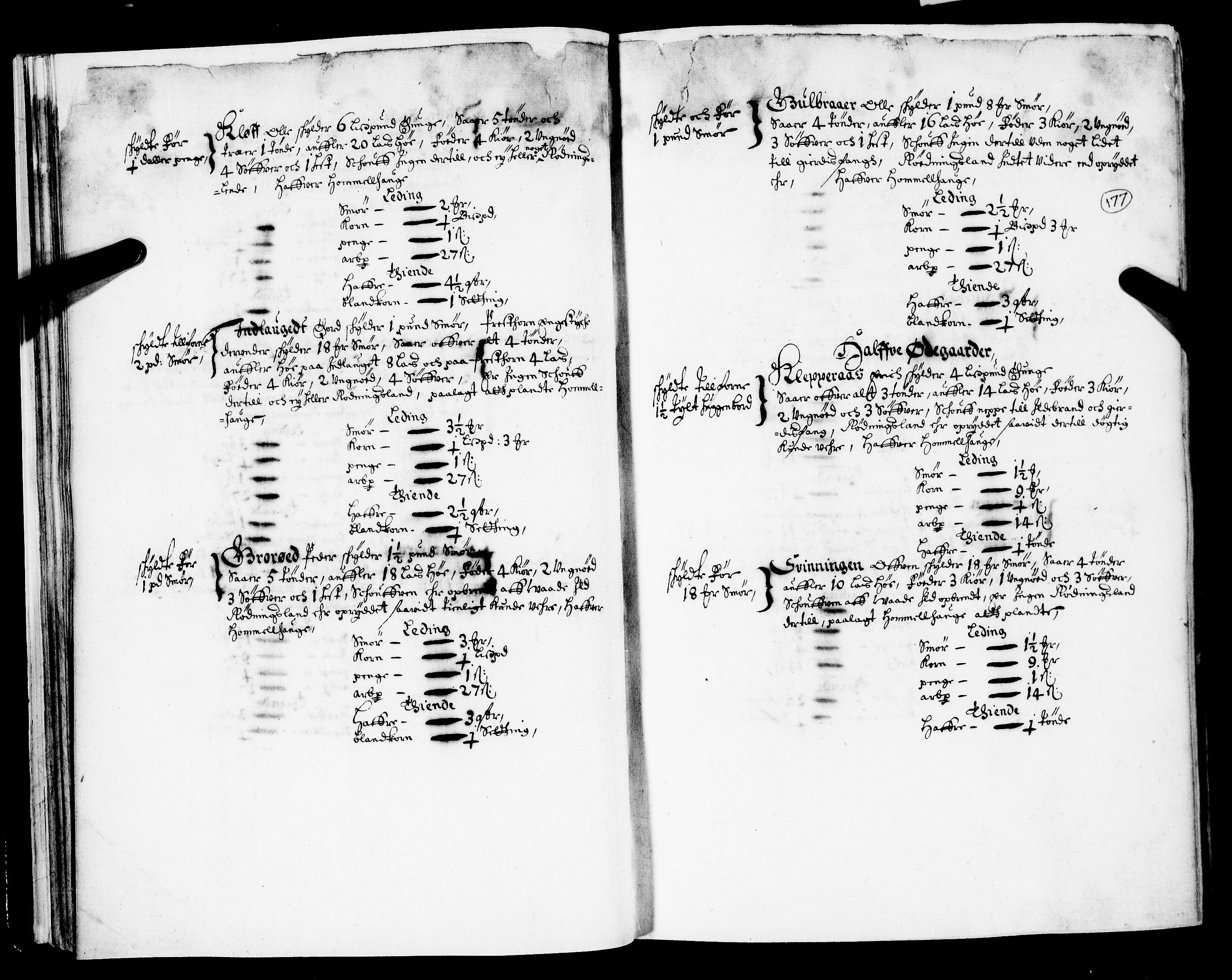 Rentekammeret inntil 1814, Realistisk ordnet avdeling, AV/RA-EA-4070/N/Nb/Nba/L0020: Tønsberg len, 2. del, 1668, p. 176b-177a