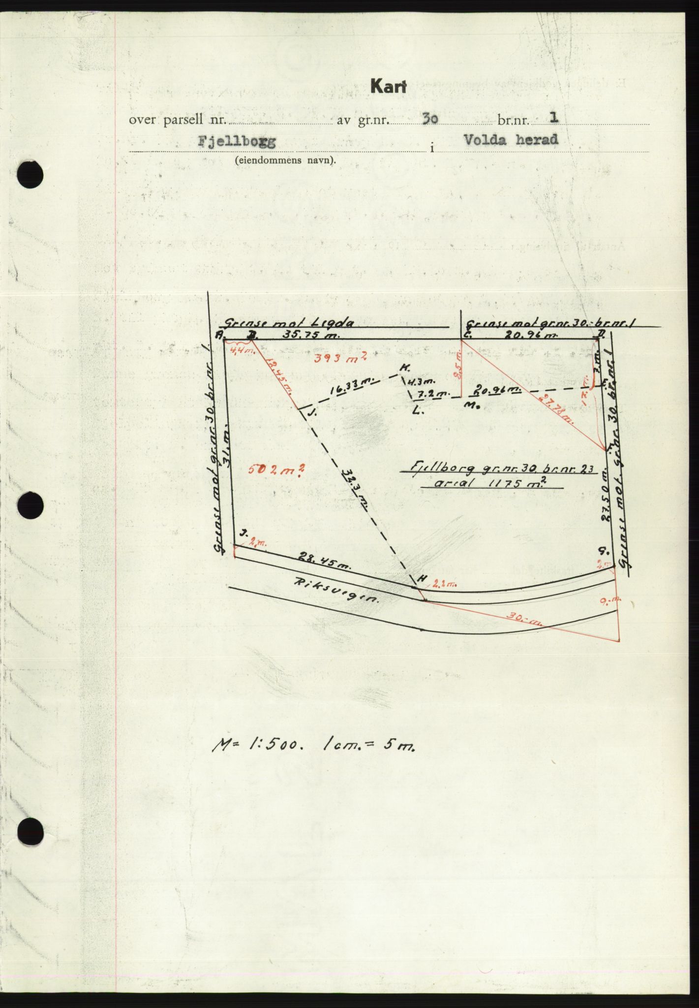 Søre Sunnmøre sorenskriveri, AV/SAT-A-4122/1/2/2C/L0075: Mortgage book no. 1A, 1943-1943, Diary no: : 274/1943