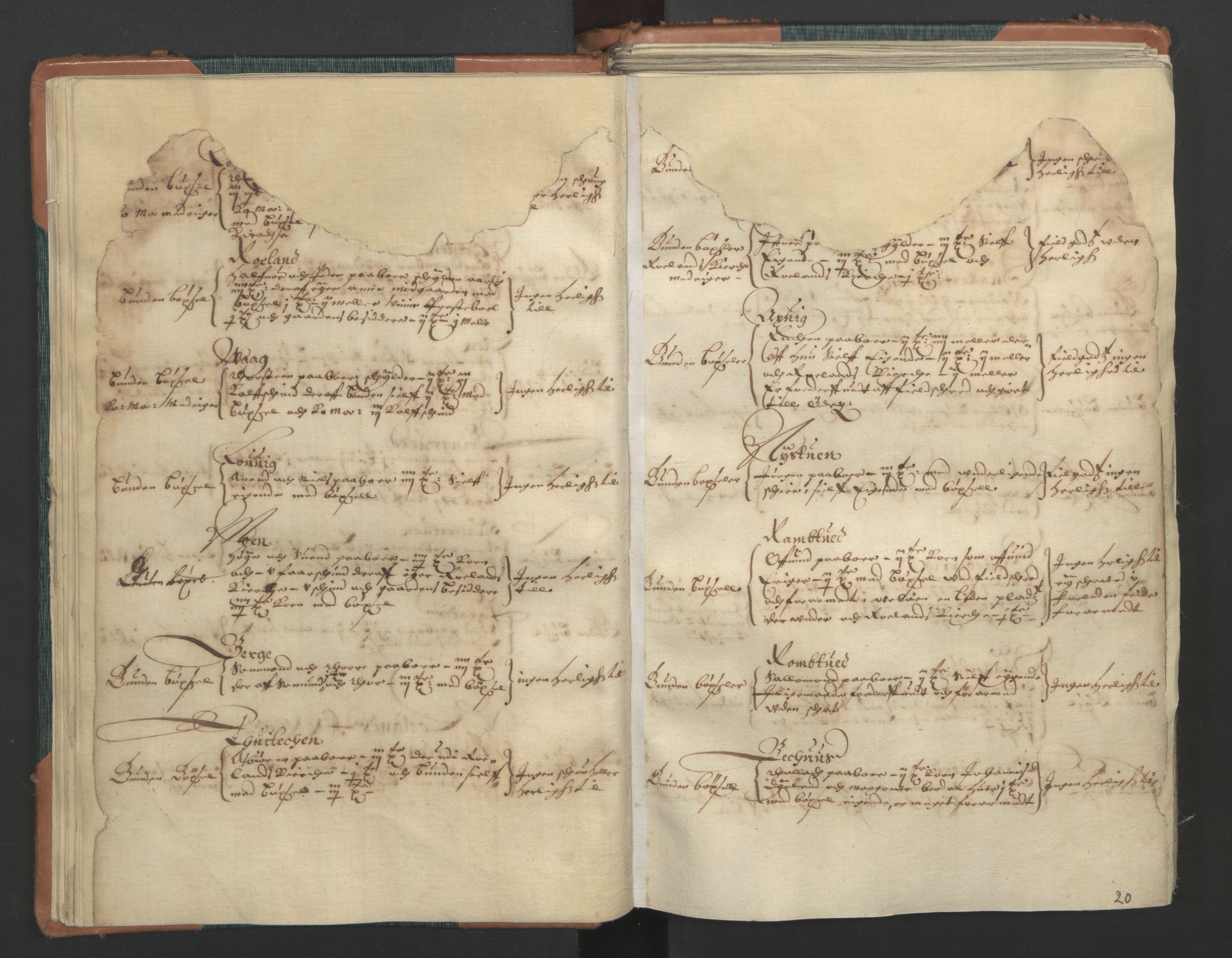 Rentekammeret inntil 1814, Realistisk ordnet avdeling, AV/RA-EA-4070/L/L0017: Skien lagdømme. Alminnelig jordebok for Telemark, Bamble og Numedal, 1661, p. 19b-20a