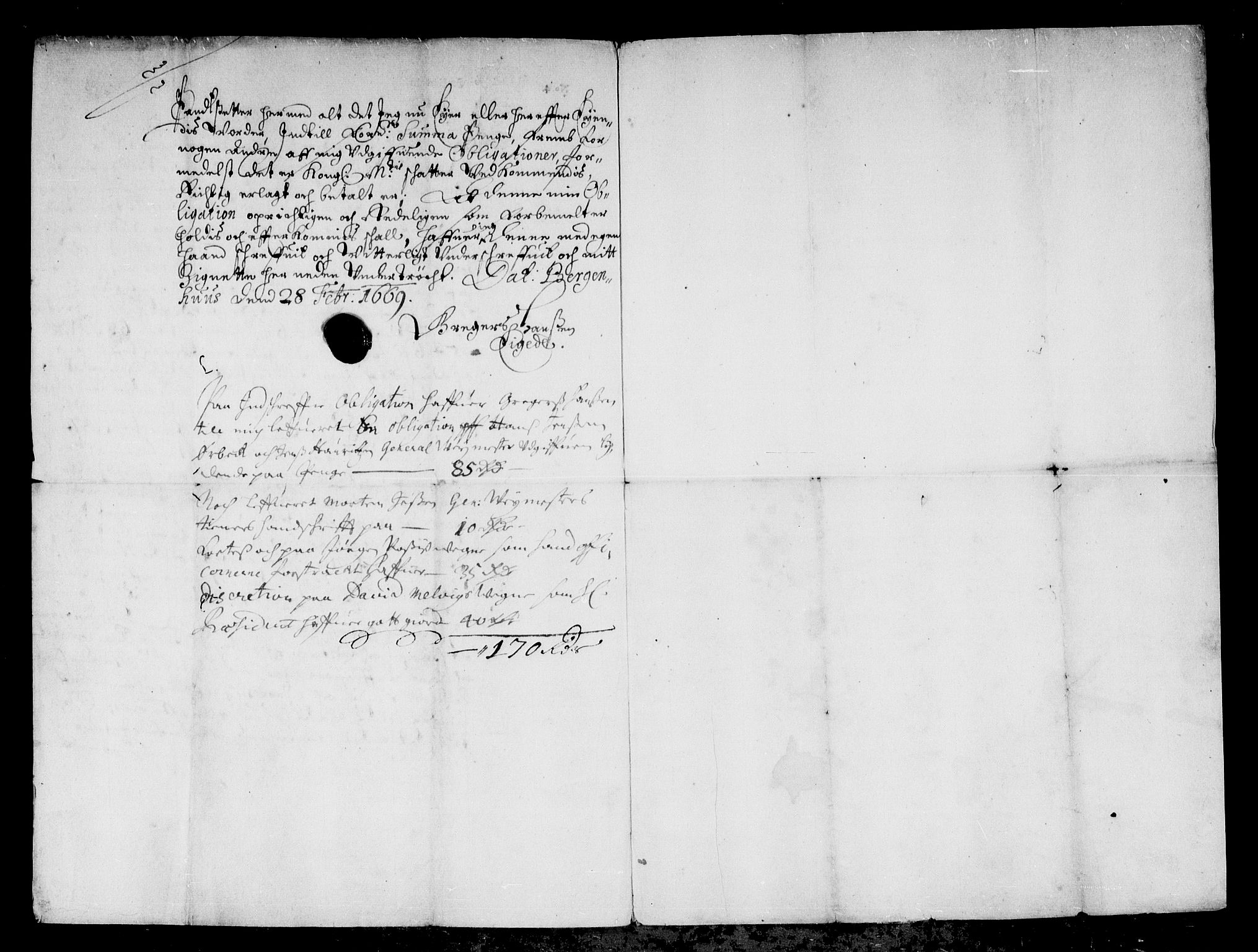 Rentekammeret inntil 1814, Reviderte regnskaper, Stiftamtstueregnskaper, Bergen stiftamt, AV/RA-EA-6043/R/Rc/L0031: Bergen stiftamt, 1669-1670