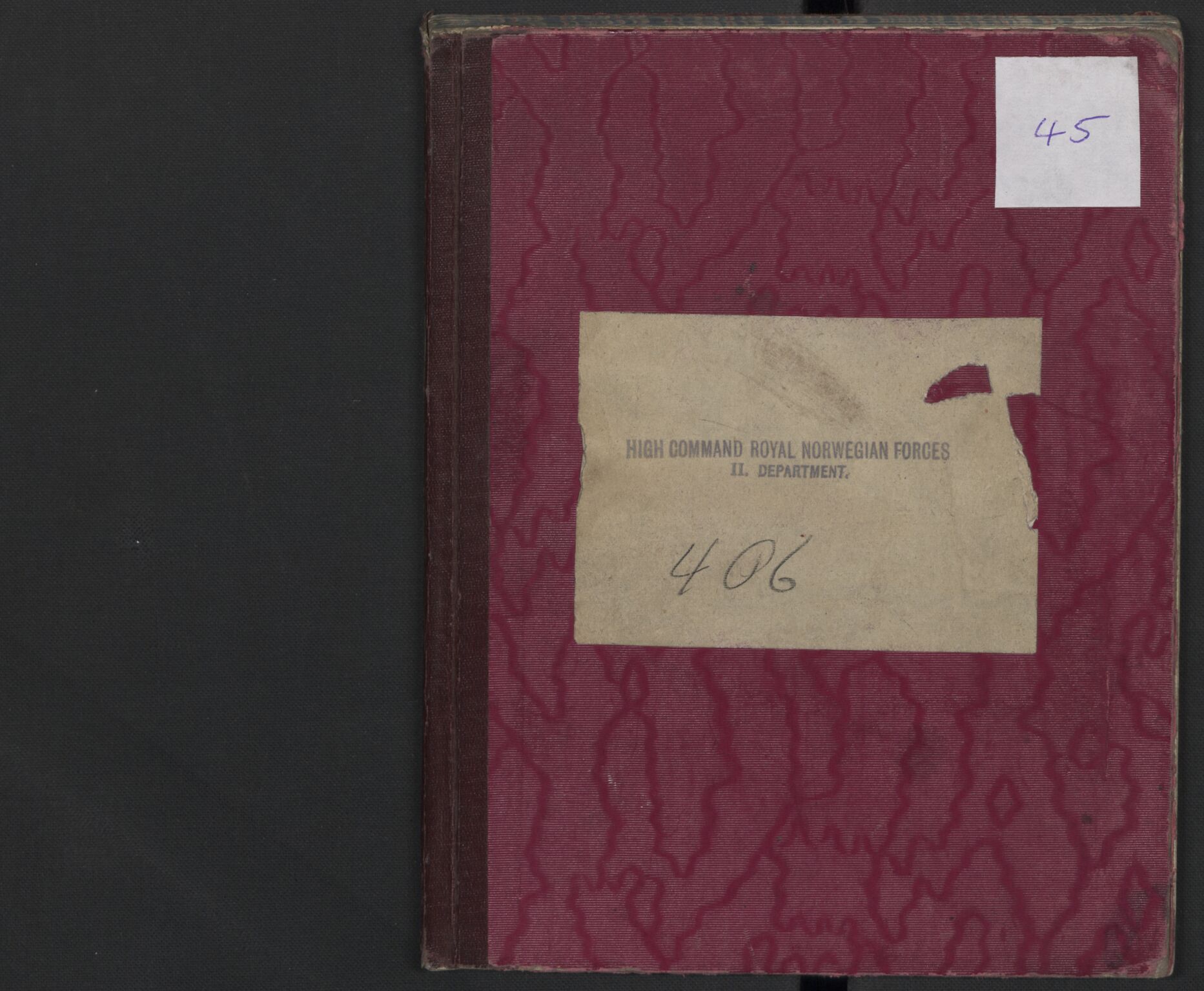 Forsvarets Overkommando. 2. kontor. Arkiv 8.3 (FO.II/8.3). Korrespondanse FD/E og FO.II, AV/RA-RAFA-7141/Dac/Daca/L0001: Postjournaler, 1943-1945, p. 313