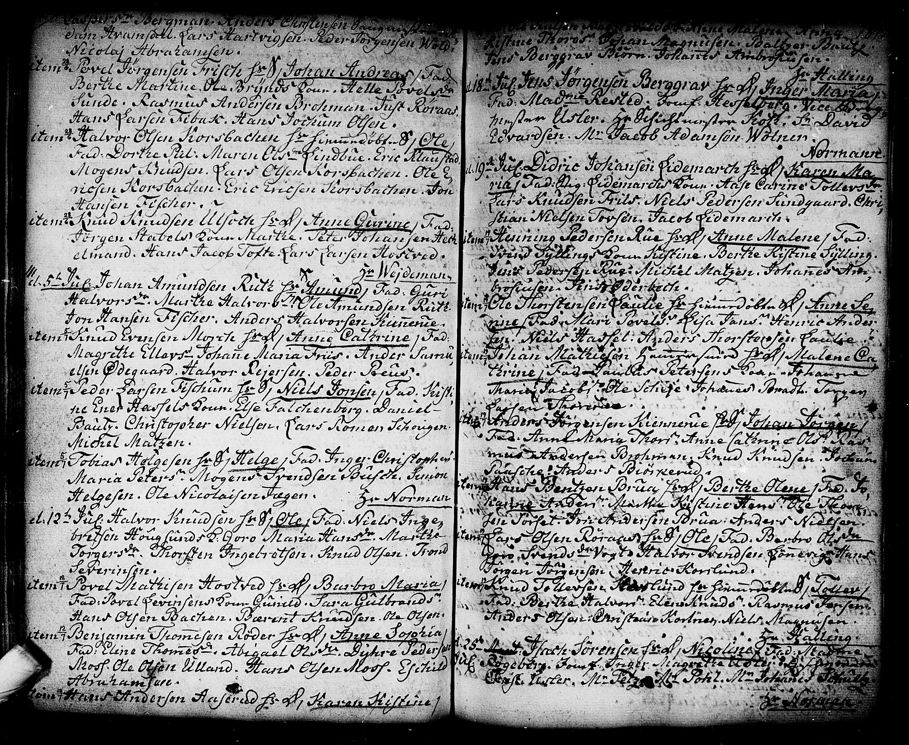 Kongsberg kirkebøker, SAKO/A-22/F/Fa/L0006: Parish register (official) no. I 6, 1783-1797, p. 184