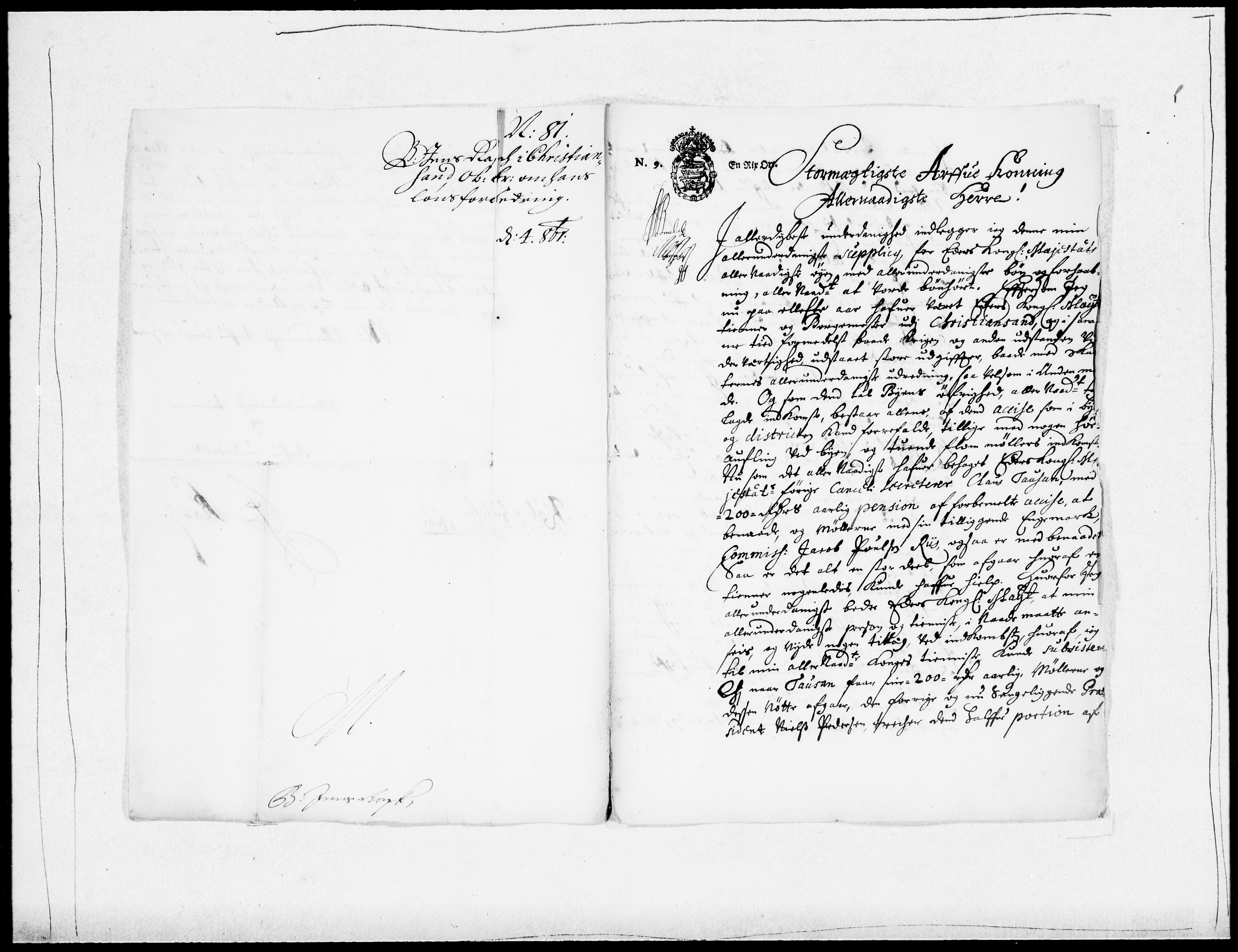 Danske Kanselli 1572-1799, AV/RA-EA-3023/F/Fc/Fcc/Fcca/L0034: Norske innlegg 1572-1799, 1681-1682, p. 91