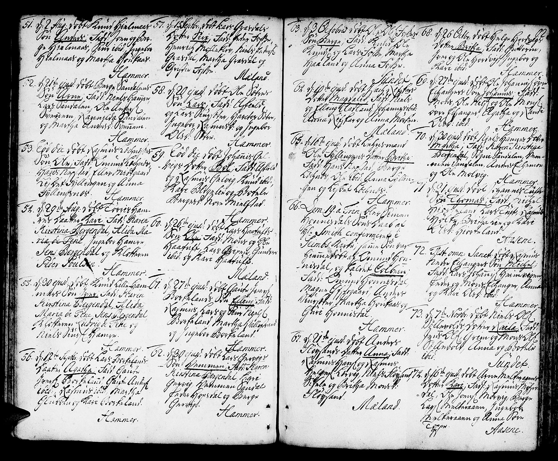 Hamre sokneprestembete, AV/SAB-A-75501/H/Ha/Haa/Haaa/L0007: Parish register (official) no. A 7, 1762-1777, p. 92