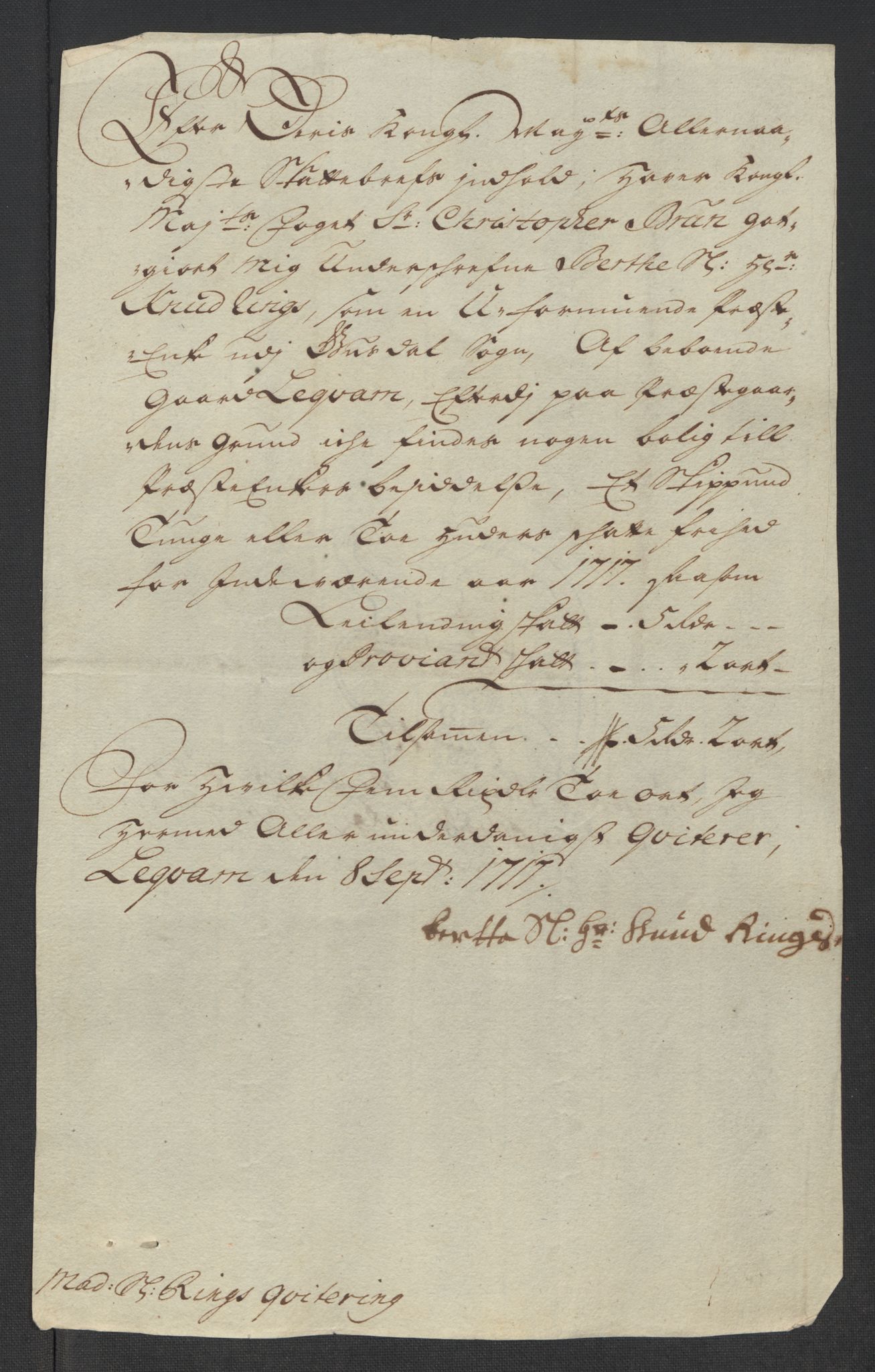 Rentekammeret inntil 1814, Reviderte regnskaper, Fogderegnskap, RA/EA-4092/R17/L1187: Fogderegnskap Gudbrandsdal, 1717, p. 177