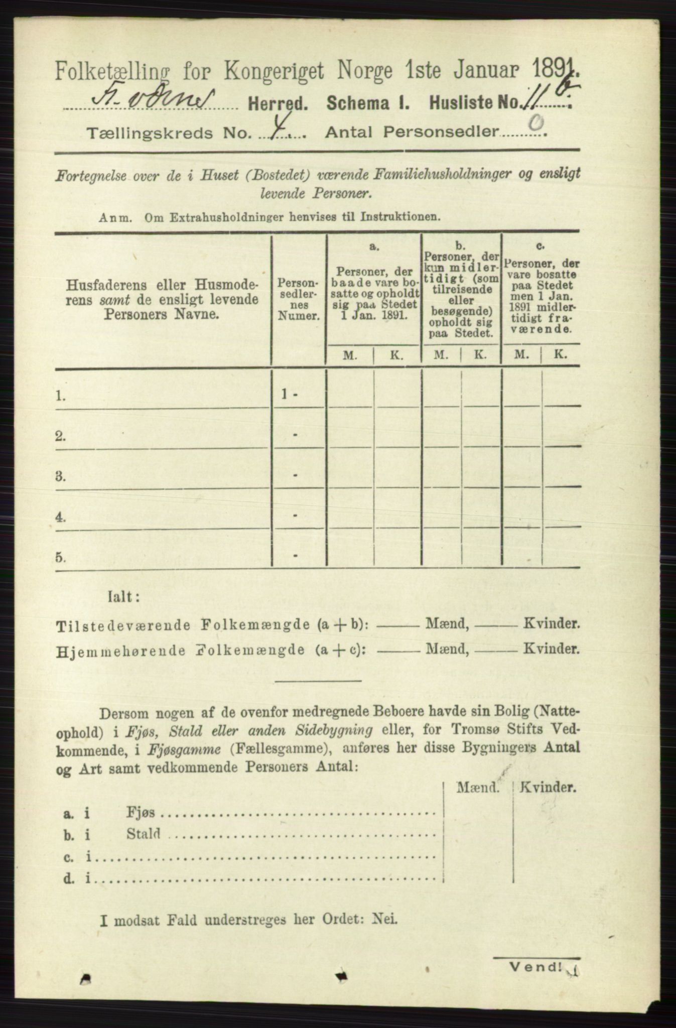RA, 1891 census for 0798 Fredriksvern, 1891, p. 704