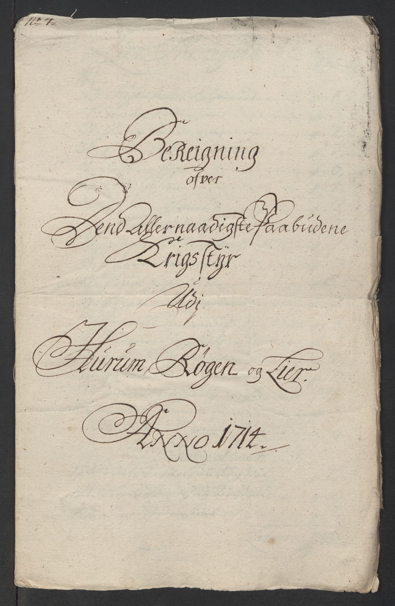 Rentekammeret inntil 1814, Reviderte regnskaper, Fogderegnskap, RA/EA-4092/R31/L1709: Fogderegnskap Hurum, Røyken, Eiker, Lier og Buskerud, 1714, p. 46