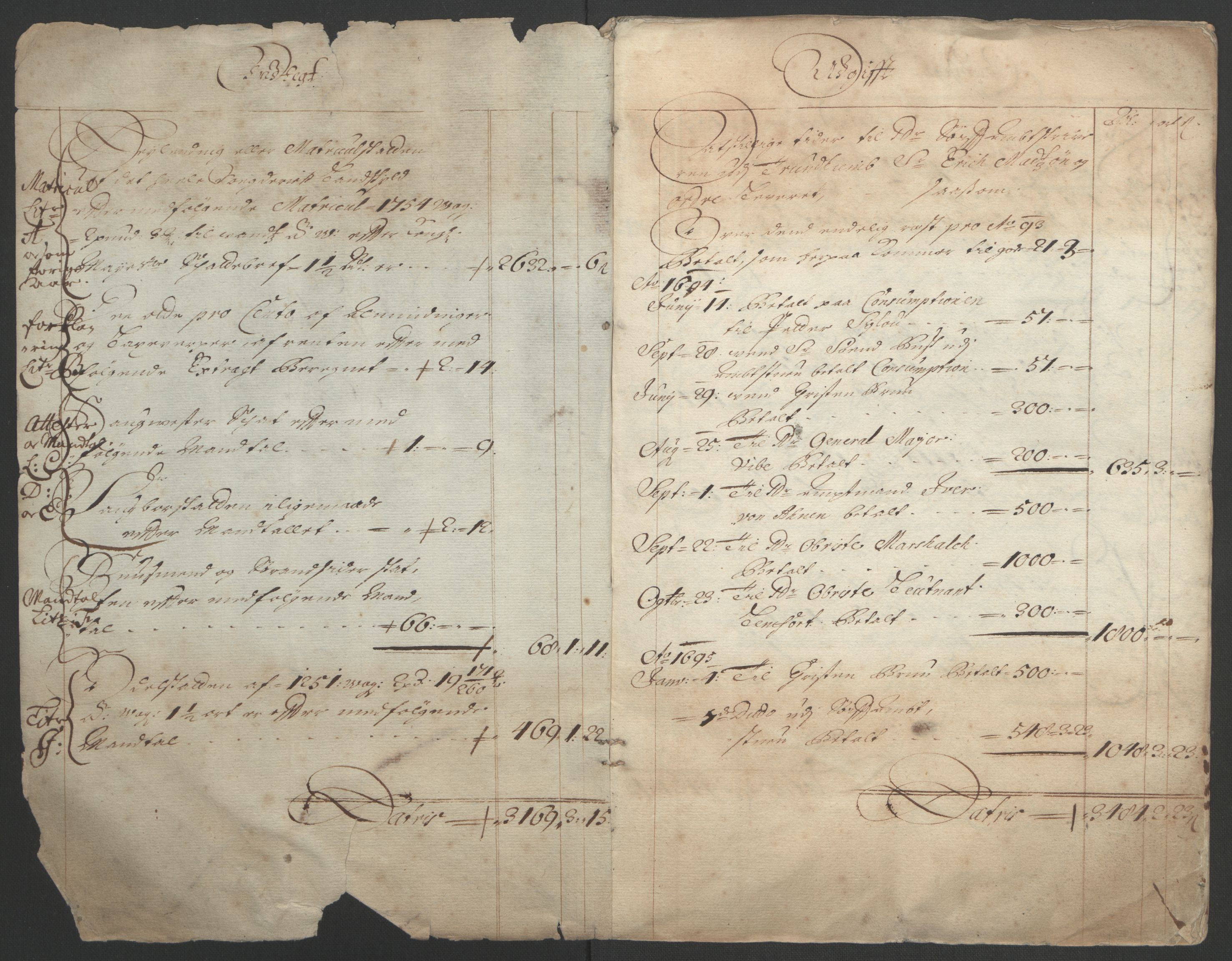 Rentekammeret inntil 1814, Reviderte regnskaper, Fogderegnskap, RA/EA-4092/R55/L3651: Fogderegnskap Romsdal, 1693-1694, p. 165