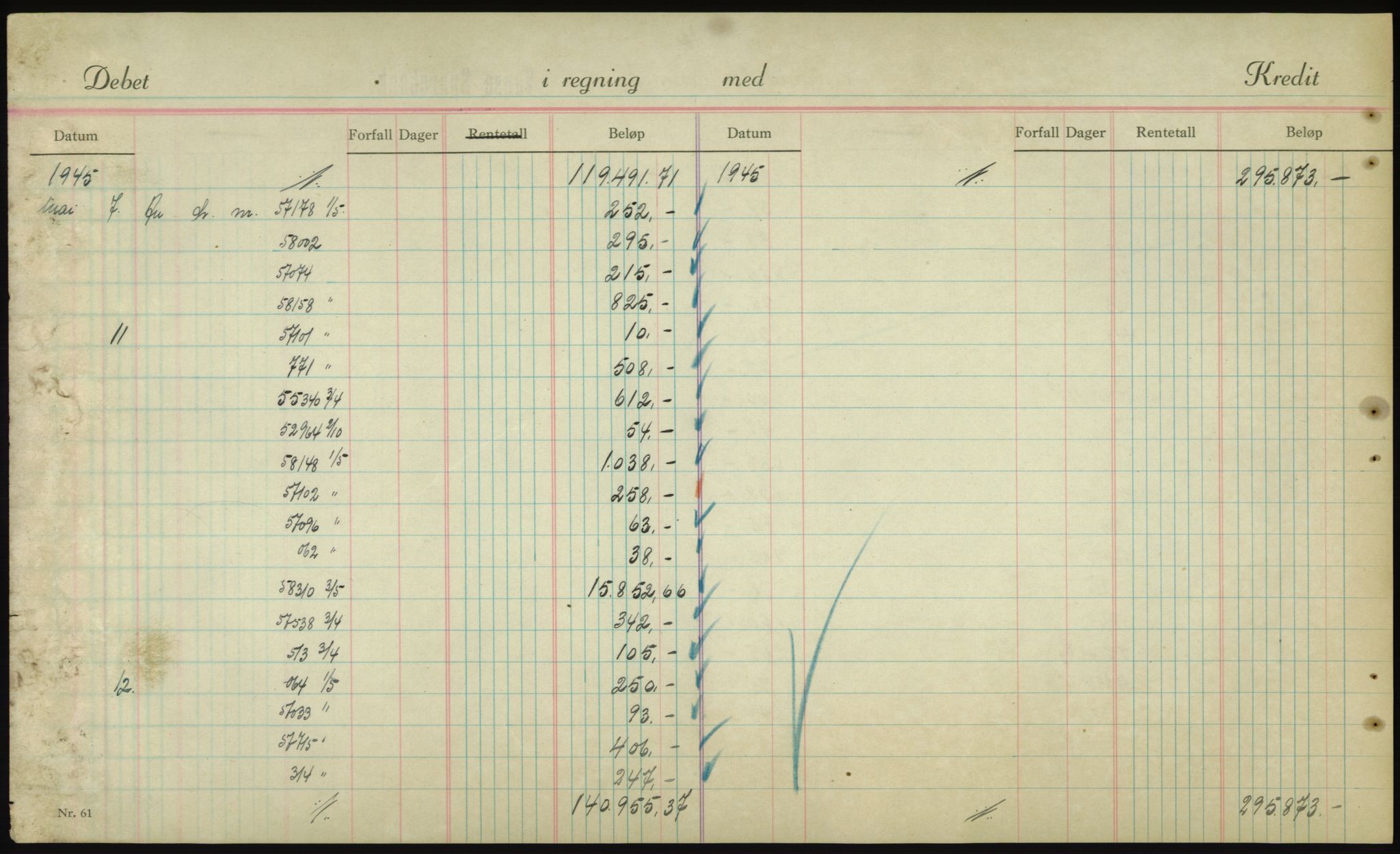 Forsvarsdepartementet, 10. kontor / Oppgjørskontoret, AV/RA-RAFA-1225/D/Db/L0180: Lista oppgjørskontor, 1942-1952, p. 1934