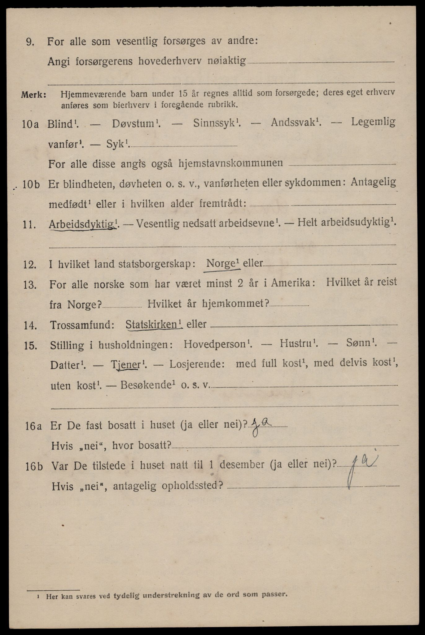 SAST, 1920 census for Stavanger, 1920, p. 94733