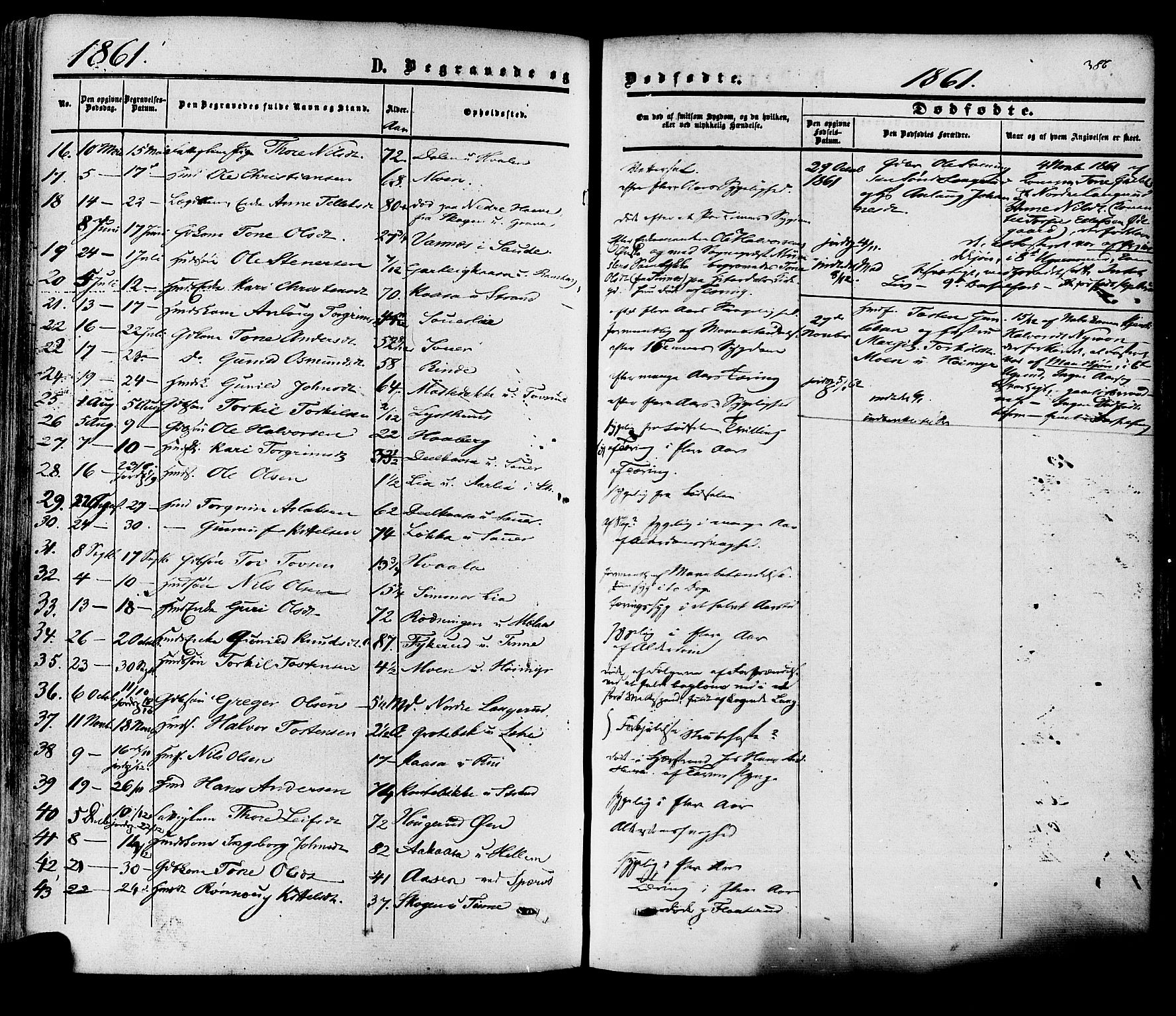Heddal kirkebøker, SAKO/A-268/F/Fa/L0007: Parish register (official) no. I 7, 1855-1877, p. 386