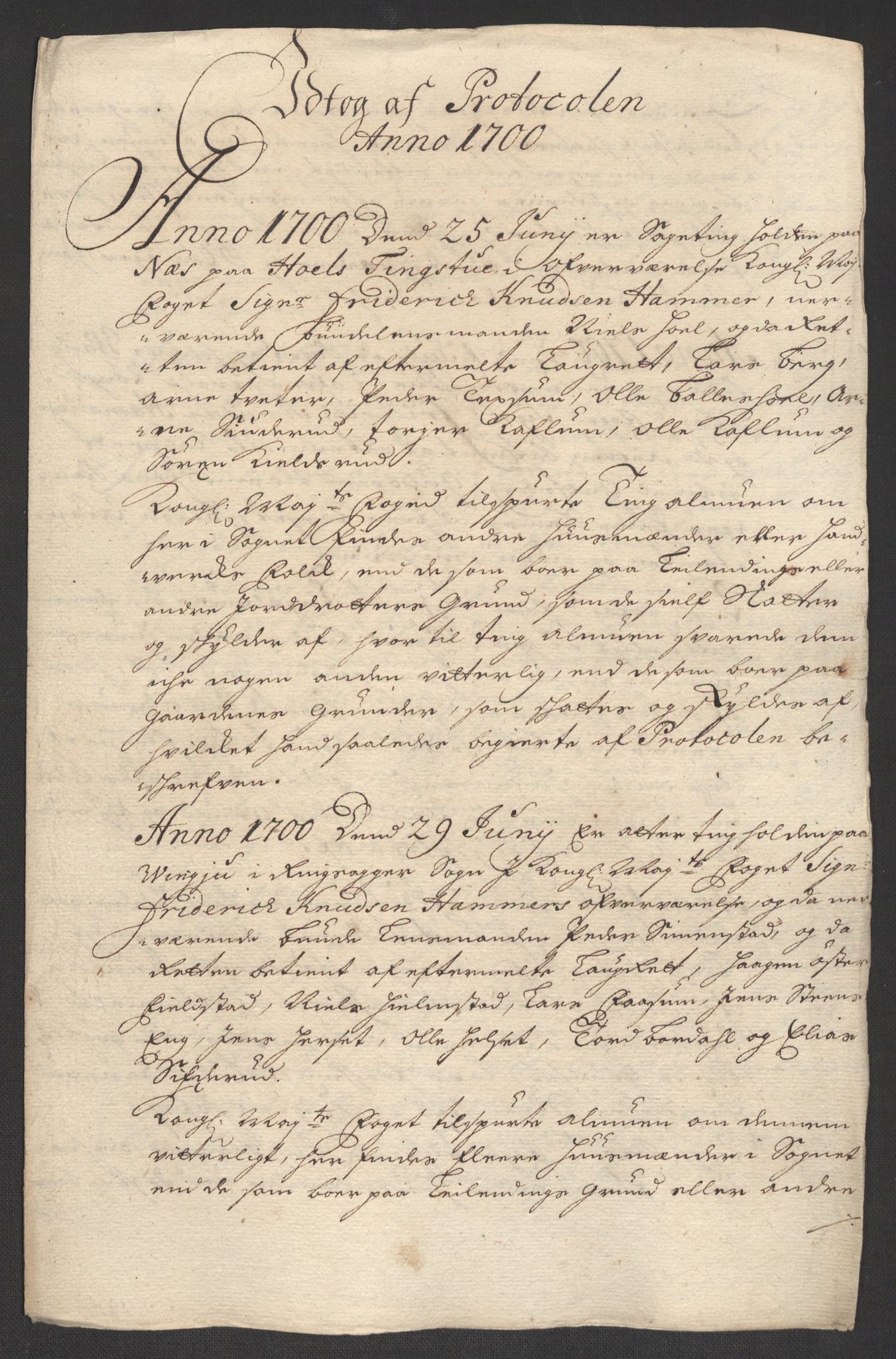 Rentekammeret inntil 1814, Reviderte regnskaper, Fogderegnskap, AV/RA-EA-4092/R16/L1039: Fogderegnskap Hedmark, 1700, p. 75