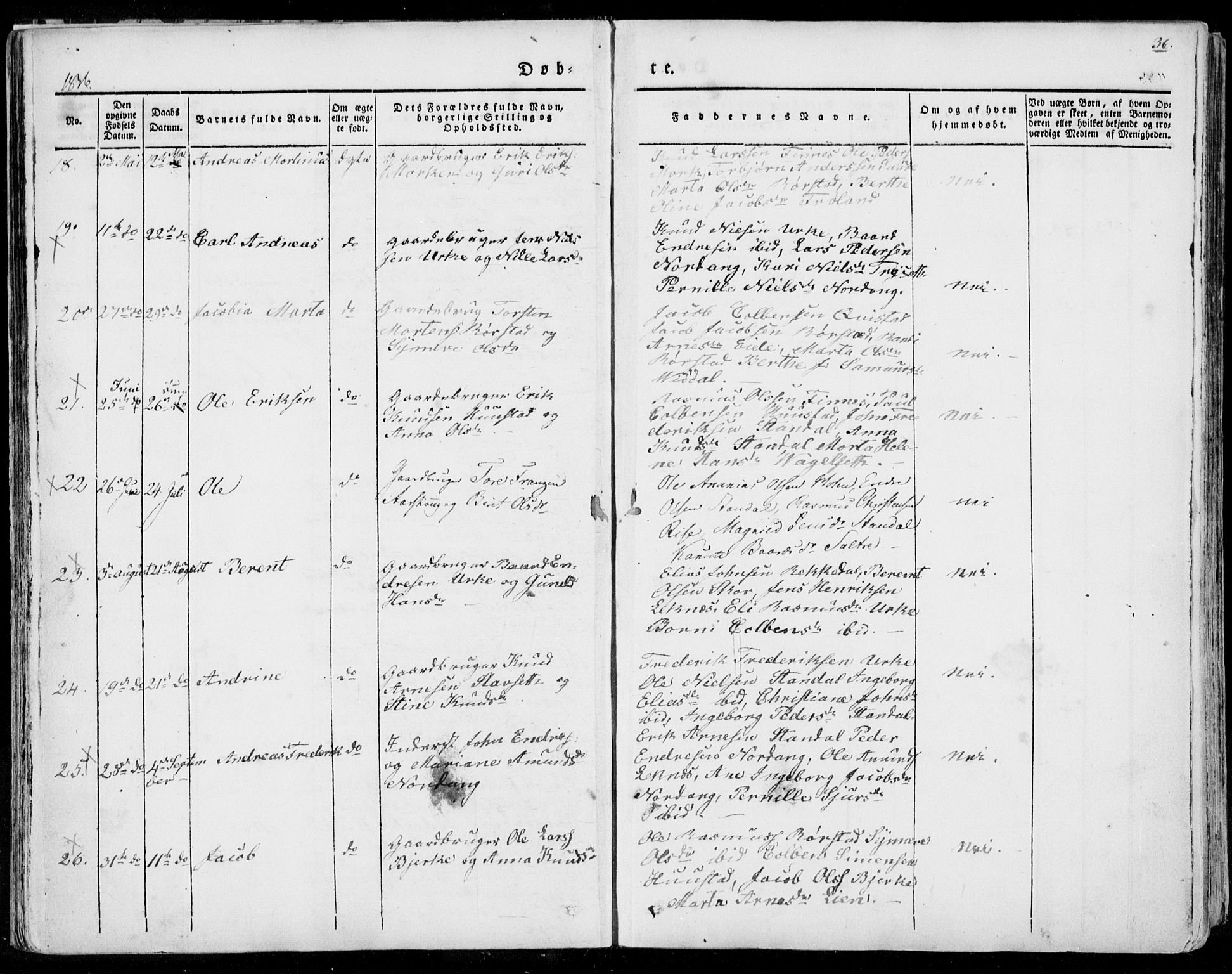 Ministerialprotokoller, klokkerbøker og fødselsregistre - Møre og Romsdal, SAT/A-1454/515/L0208: Parish register (official) no. 515A04, 1830-1846, p. 36