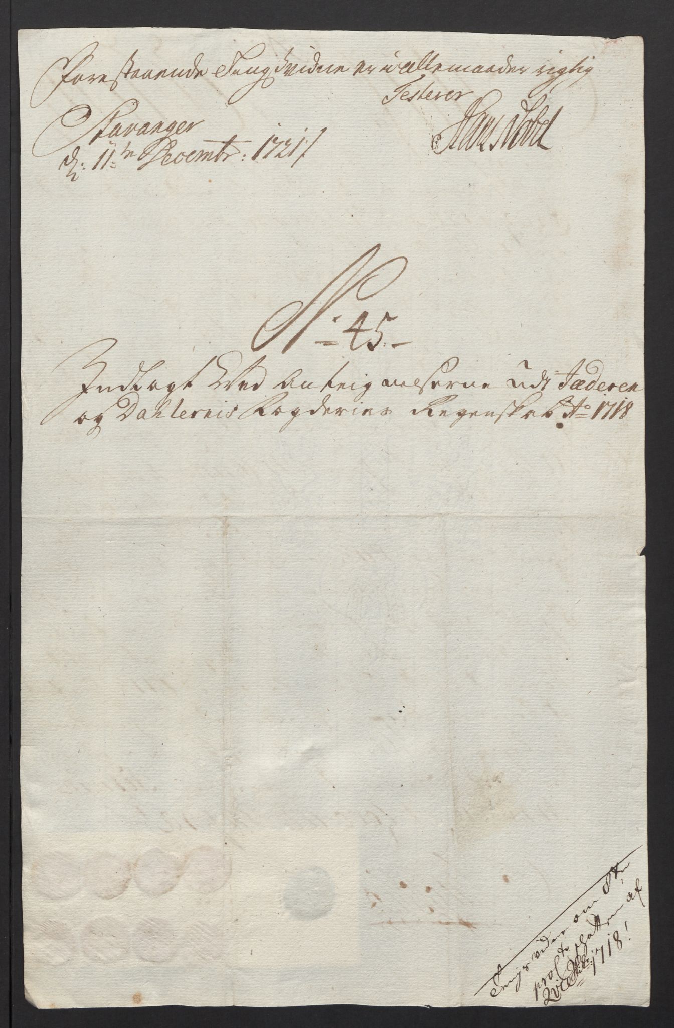 Rentekammeret inntil 1814, Reviderte regnskaper, Fogderegnskap, AV/RA-EA-4092/R46/L2744: Fogderegnskap Jæren og Dalane, 1718, p. 178