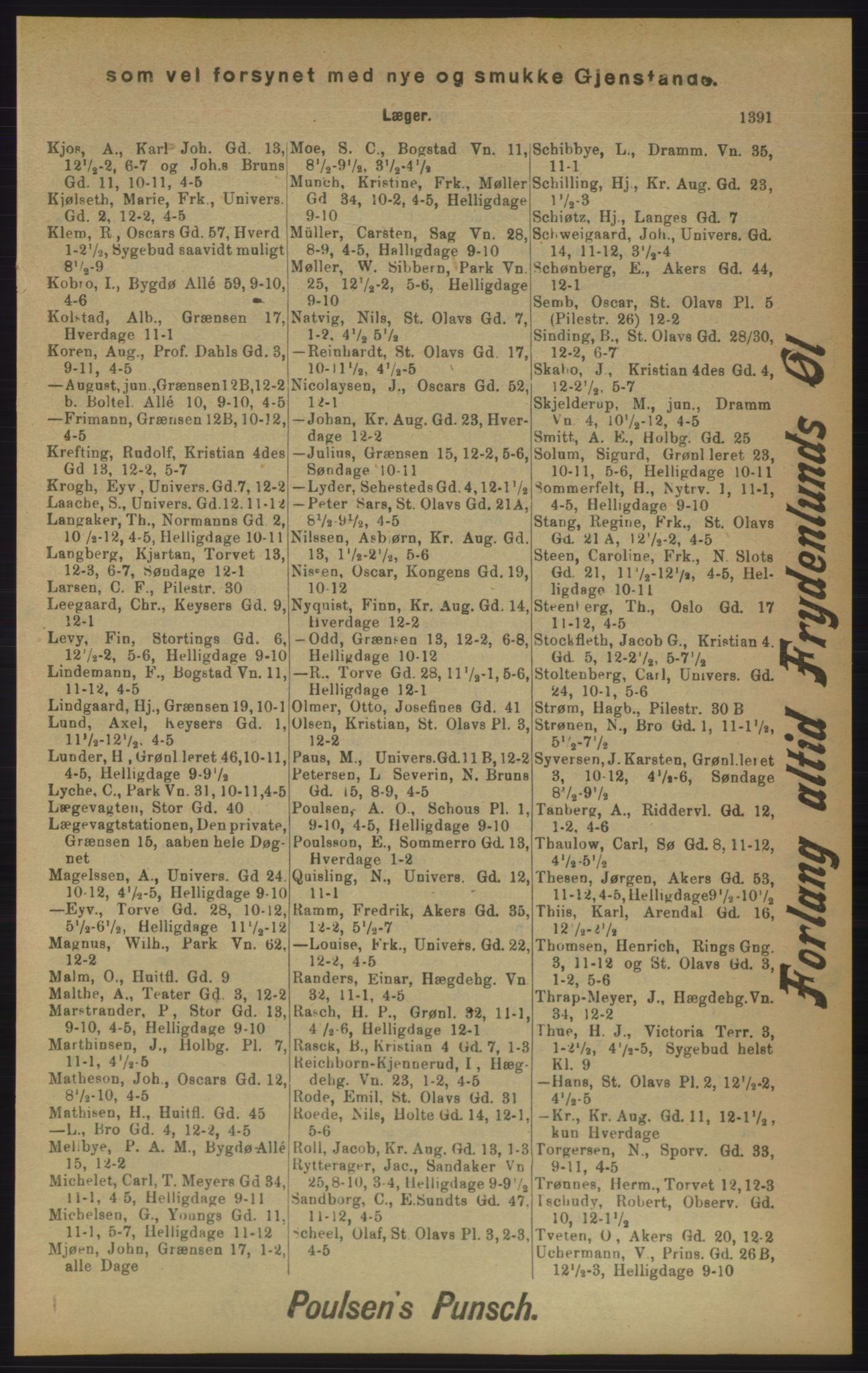 Kristiania/Oslo adressebok, PUBL/-, 1905, p. 1391