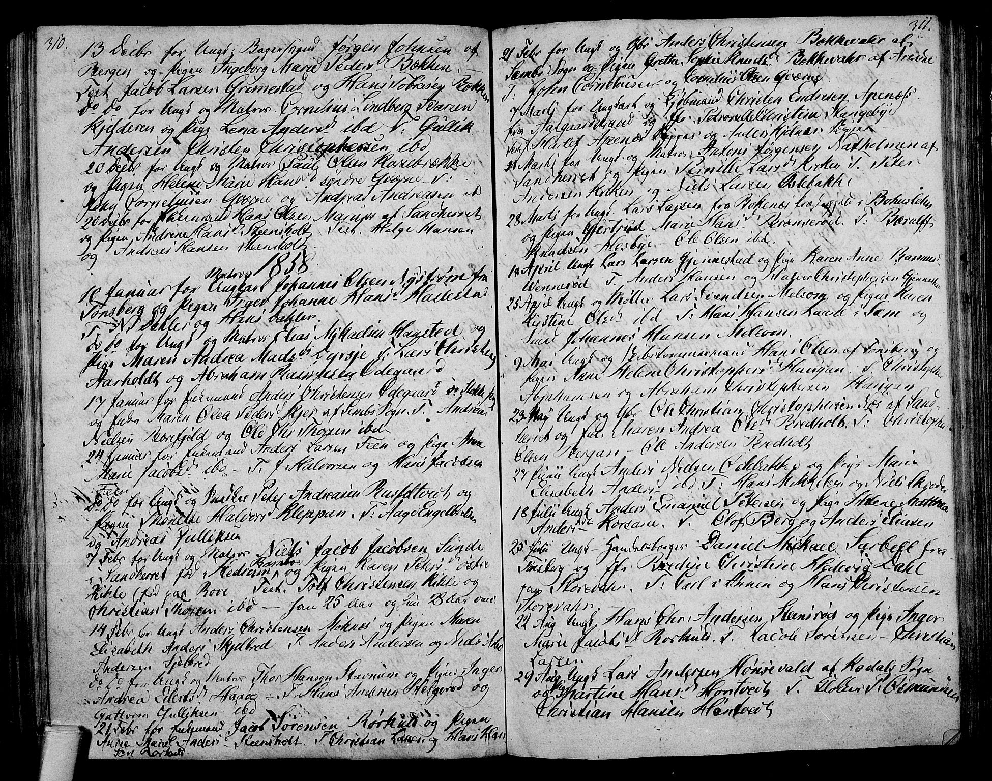 Stokke kirkebøker, SAKO/A-320/F/Fa/L0004: Parish register (official) no. I 4, 1804-1815, p. 310-311