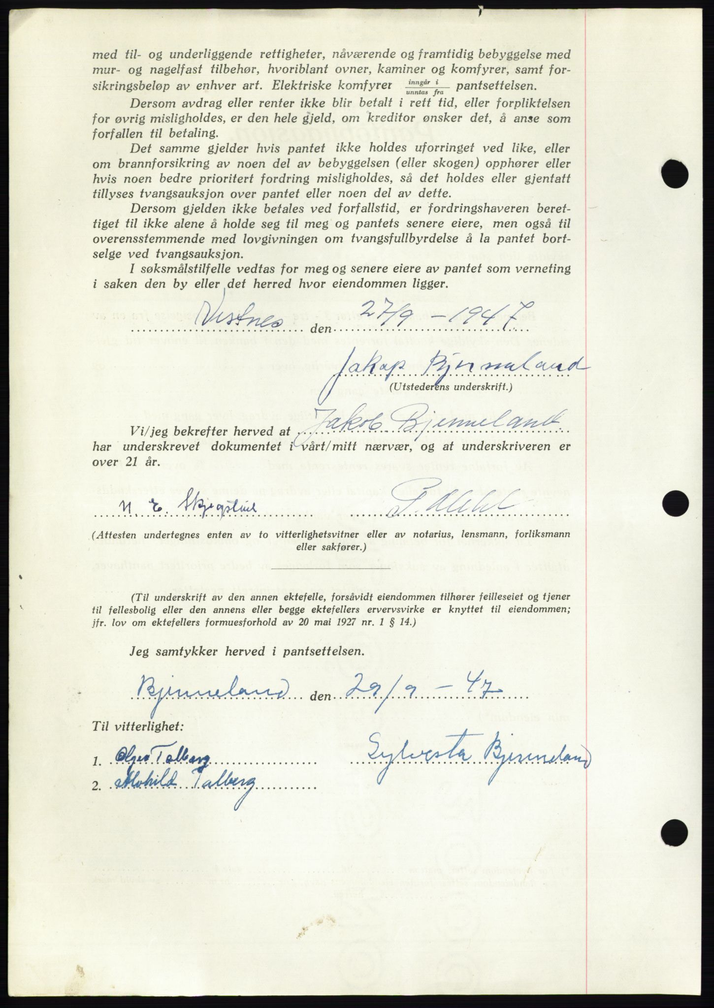 Romsdal sorenskriveri, AV/SAT-A-4149/1/2/2C: Mortgage book no. B3, 1946-1948, Diary no: : 2950/1947