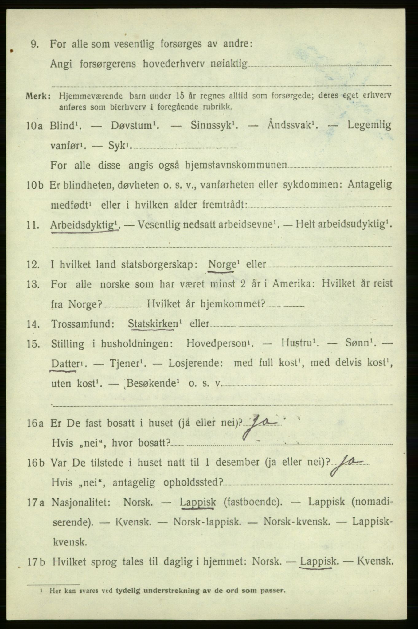 SATØ, 1920 census for Karasjok, 1920, p. 1795