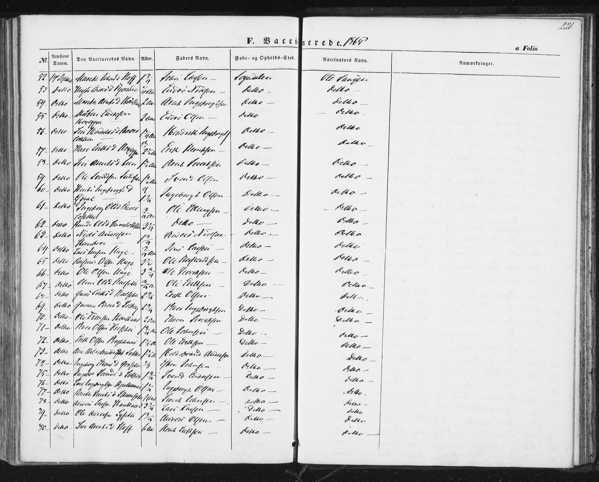 Ministerialprotokoller, klokkerbøker og fødselsregistre - Sør-Trøndelag, SAT/A-1456/689/L1038: Parish register (official) no. 689A03, 1848-1872, p. 221