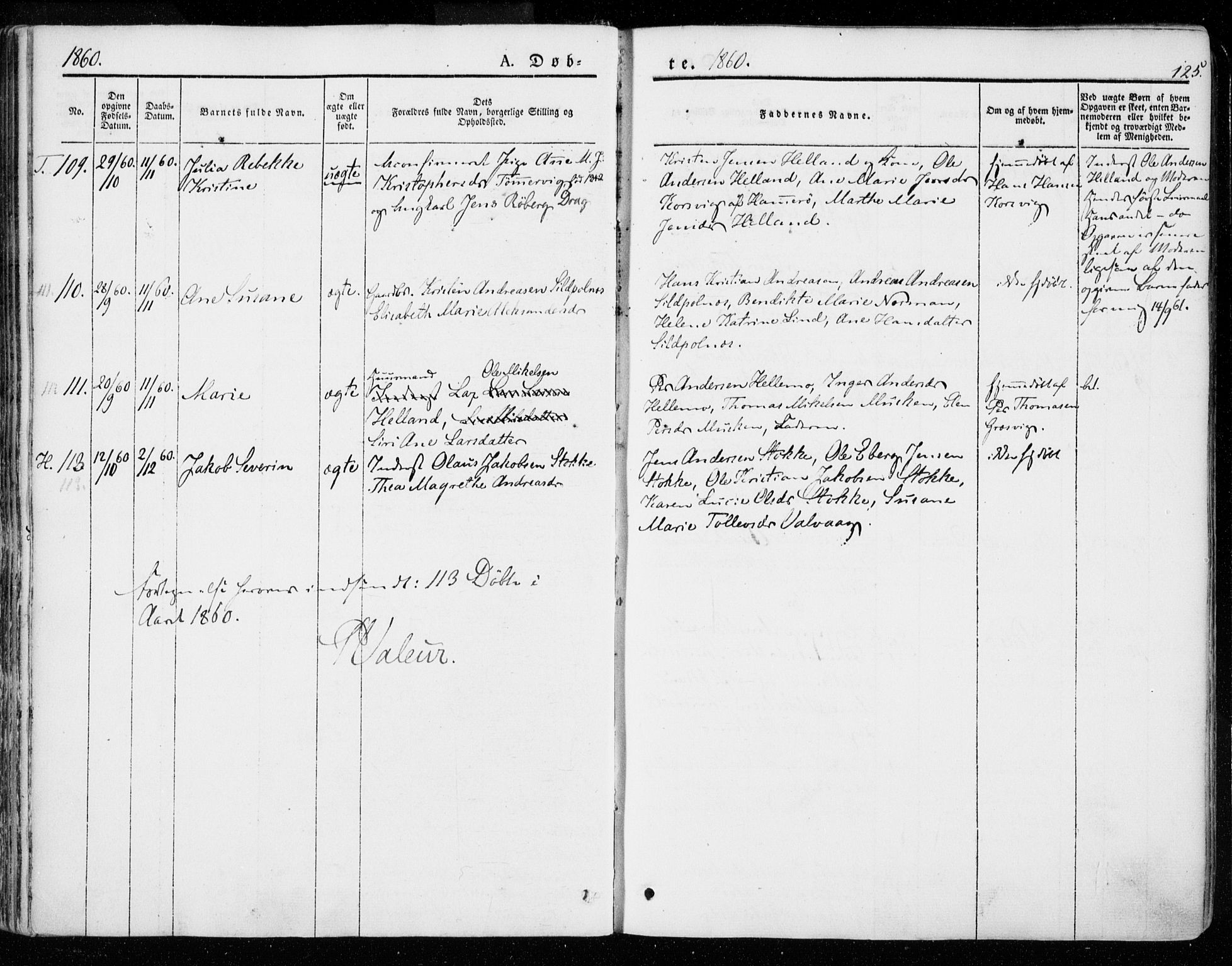 Ministerialprotokoller, klokkerbøker og fødselsregistre - Nordland, AV/SAT-A-1459/872/L1033: Parish register (official) no. 872A08, 1840-1863, p. 125