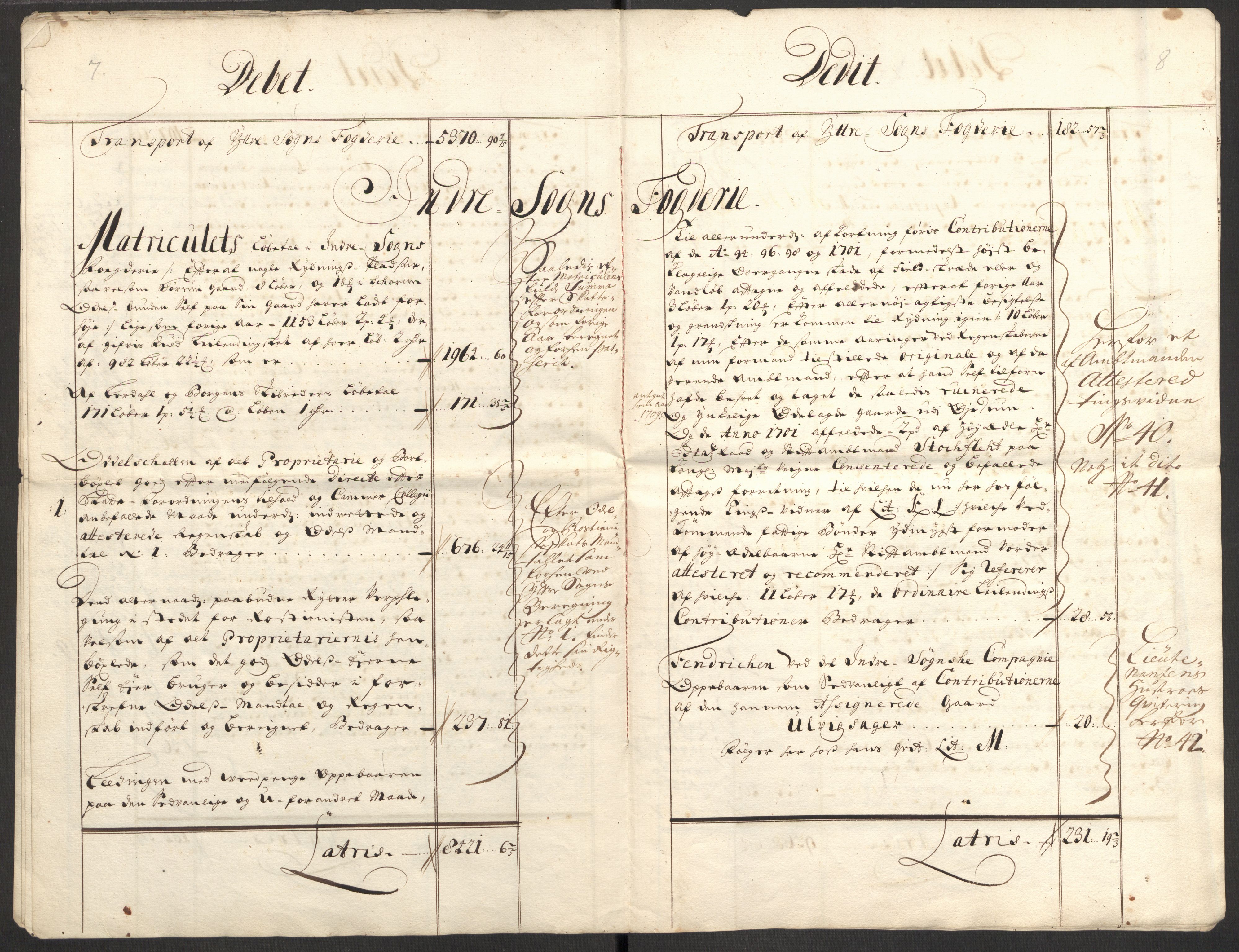 Rentekammeret inntil 1814, Reviderte regnskaper, Fogderegnskap, AV/RA-EA-4092/R52/L3317: Fogderegnskap Sogn, 1711, p. 7