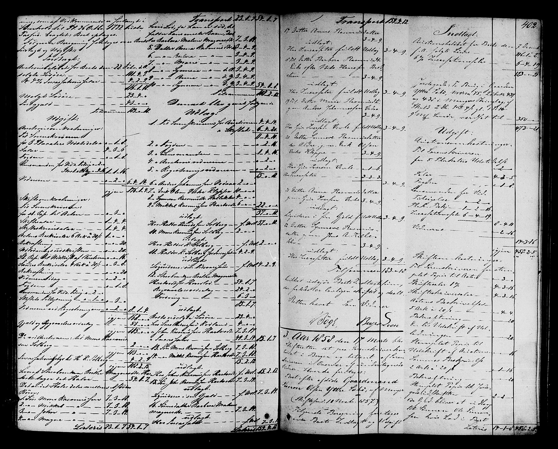 Nordhordland sorenskrivar, AV/SAB-A-2901/1/H/Ha/L0021: Skifteprotokollar Nordhordland , 1839-1859, p. 401b-402a