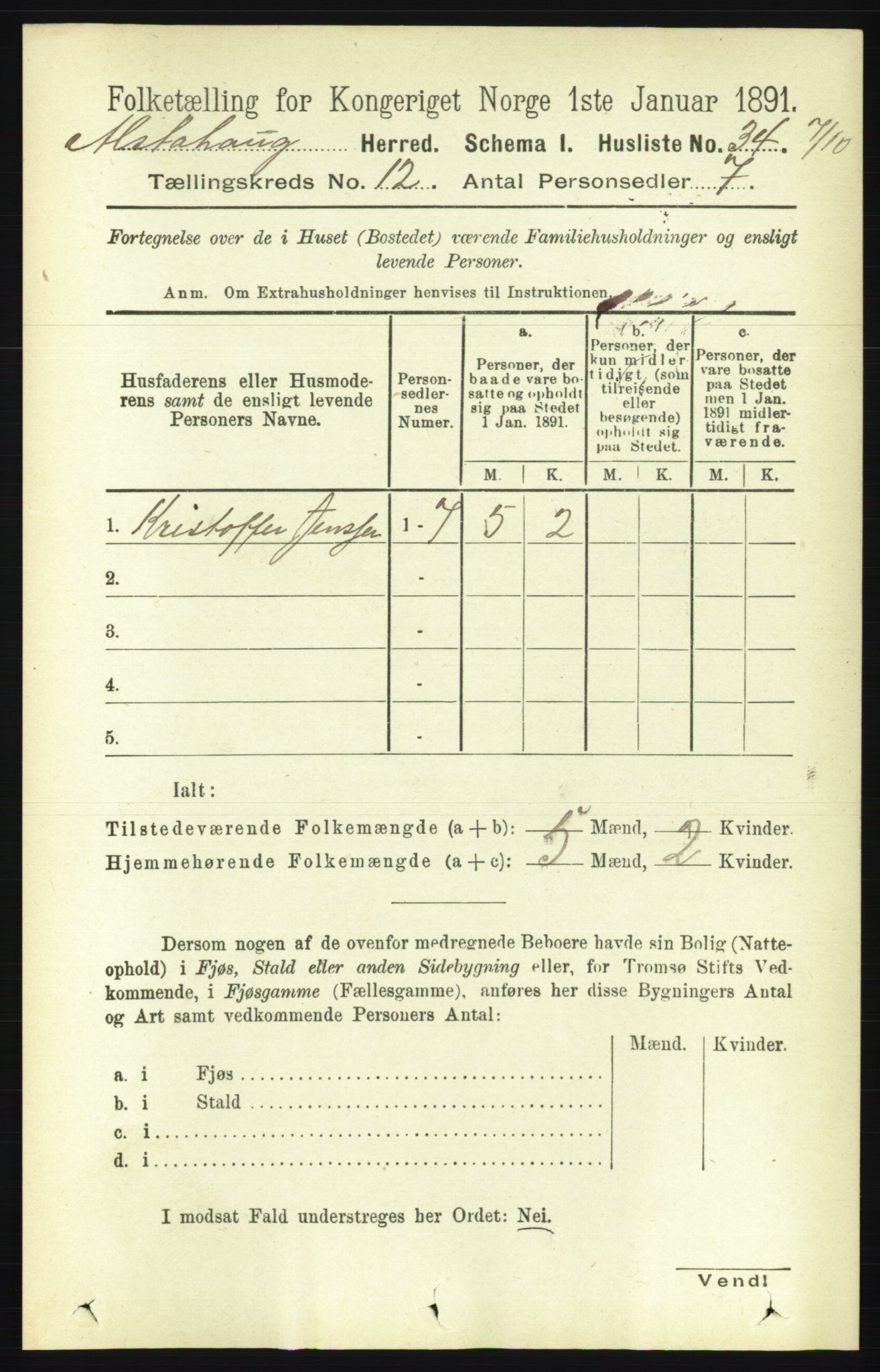 RA, 1891 census for 1820 Alstahaug, 1891, p. 4255