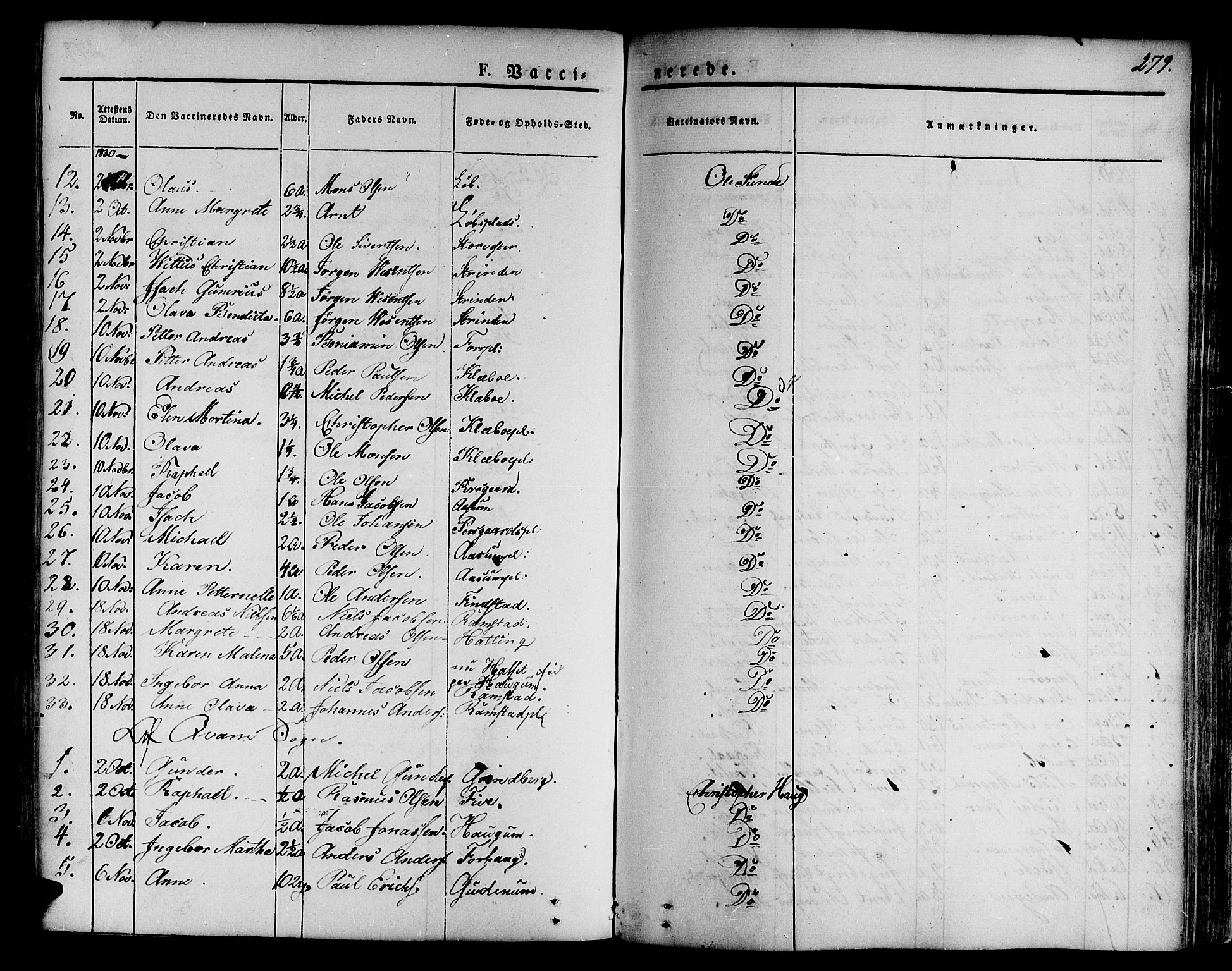 Ministerialprotokoller, klokkerbøker og fødselsregistre - Nord-Trøndelag, SAT/A-1458/746/L0445: Parish register (official) no. 746A04, 1826-1846, p. 279