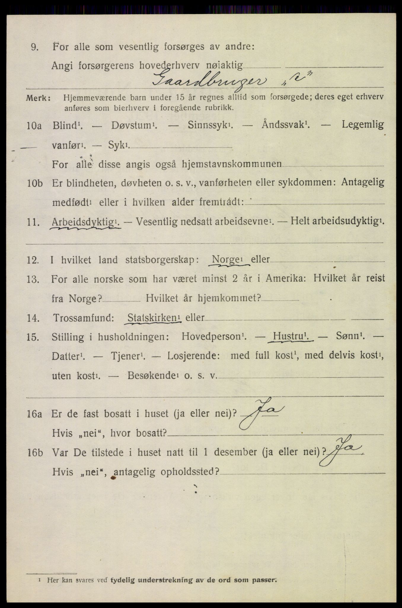 SAH, 1920 census for Trysil, 1920, p. 4106