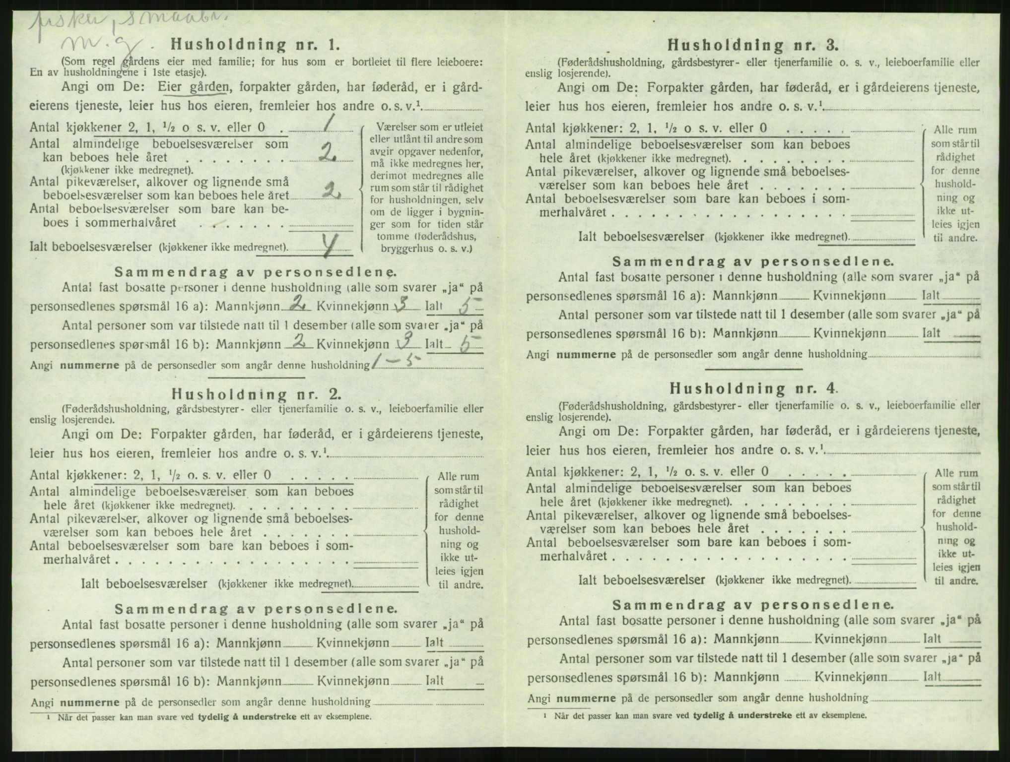 SAT, 1920 census for Vevelstad, 1920, p. 239