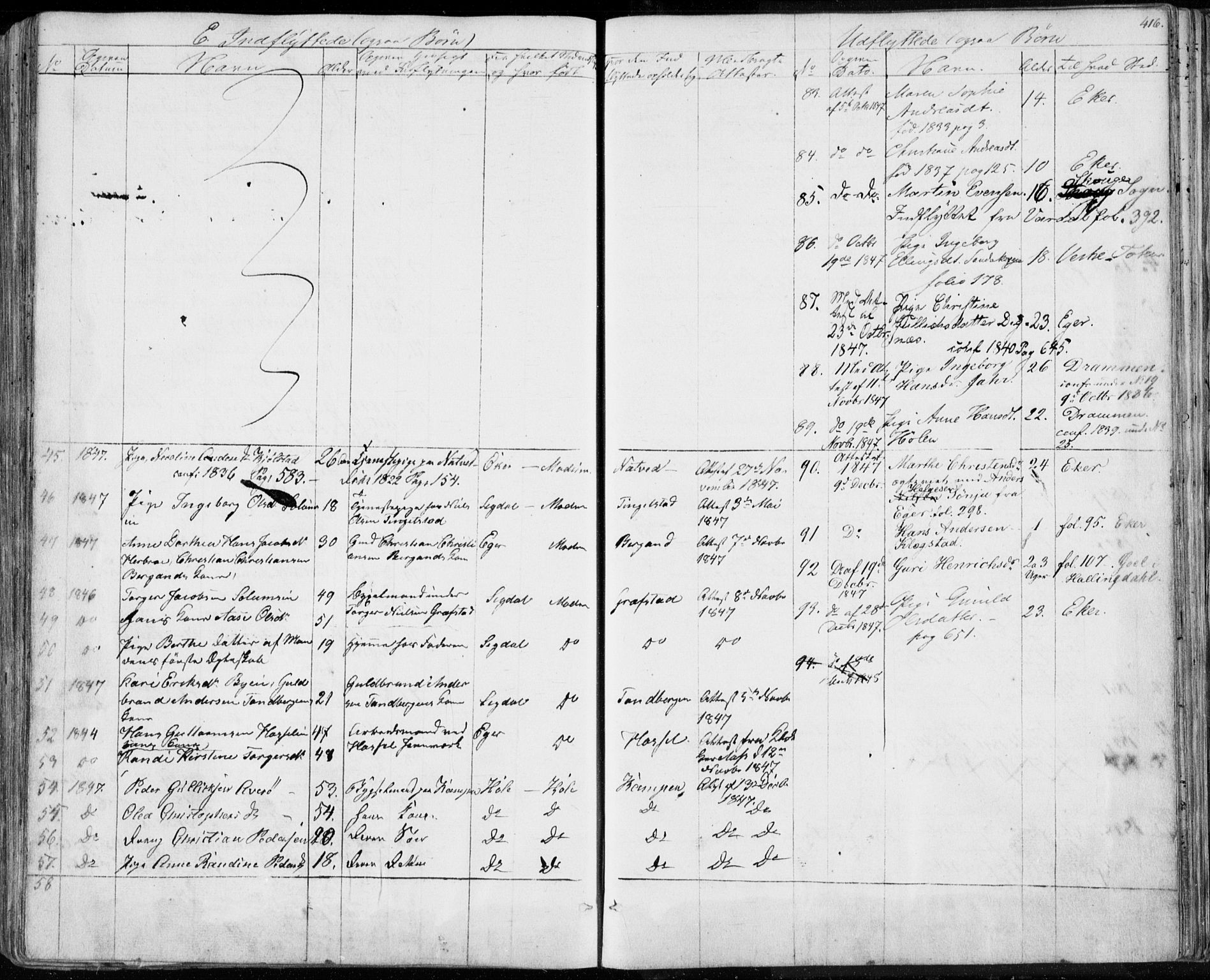 Modum kirkebøker, AV/SAKO-A-234/F/Fa/L0007: Parish register (official) no. 7, 1841-1850, p. 416