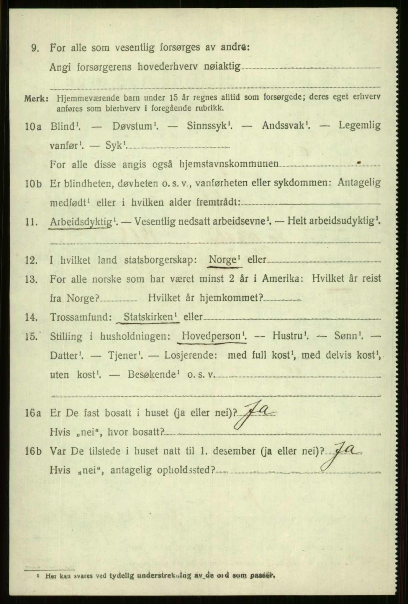 SAB, 1920 census for Voss, 1920, p. 19562