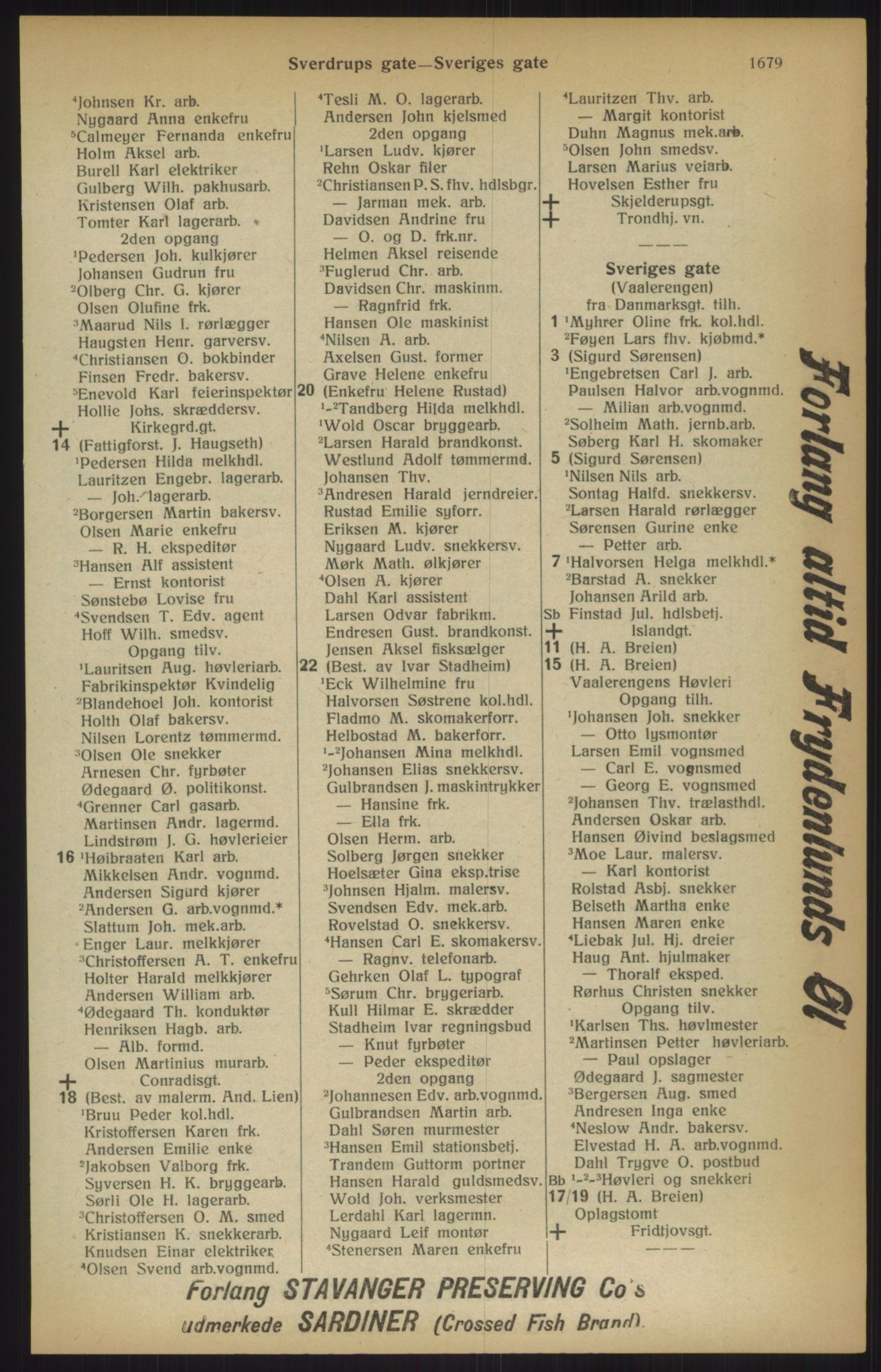 Kristiania/Oslo adressebok, PUBL/-, 1915, p. 1679