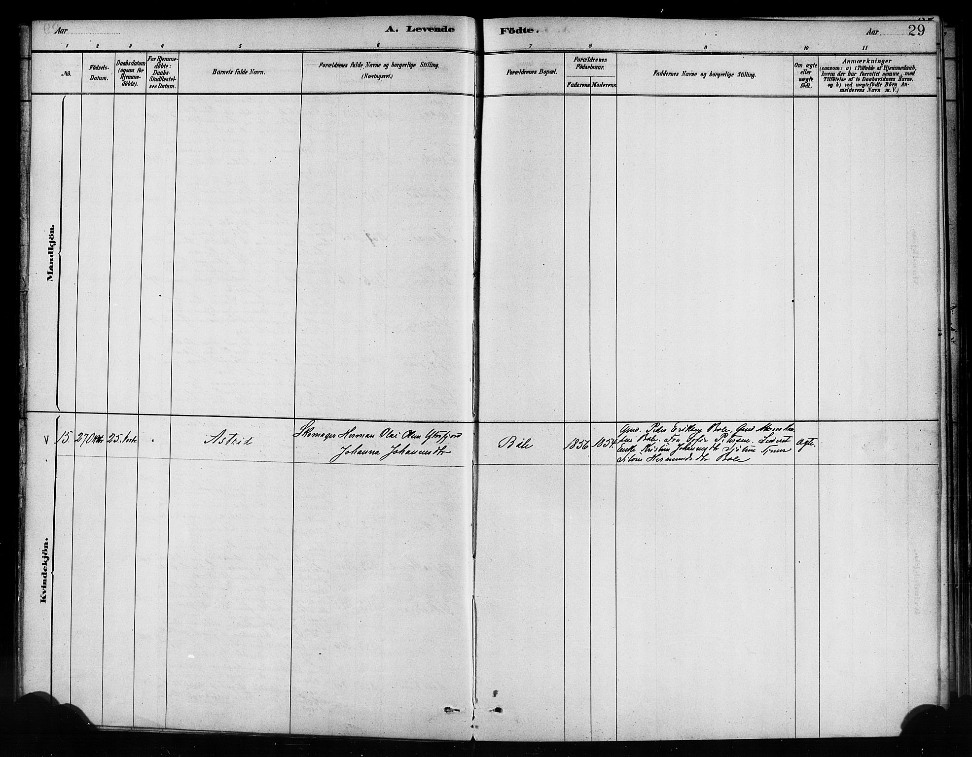 Balestrand sokneprestembete, AV/SAB-A-79601/H/Haa/Haaa/L0004: Parish register (official) no. A 4 / 1, 1879-1888, p. 29