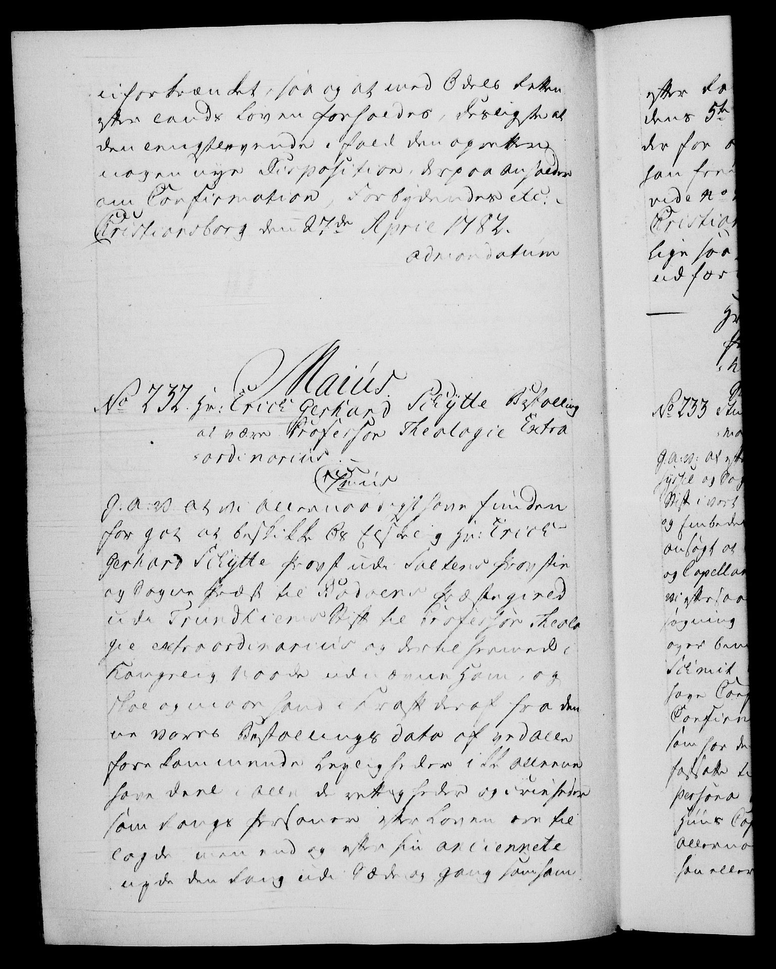 Danske Kanselli 1572-1799, RA/EA-3023/F/Fc/Fca/Fcaa/L0049: Norske registre, 1782-1783, p. 124b
