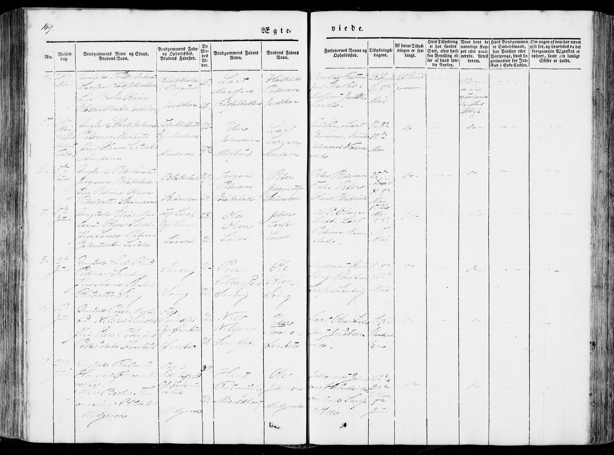 Ministerialprotokoller, klokkerbøker og fødselsregistre - Møre og Romsdal, AV/SAT-A-1454/522/L0313: Parish register (official) no. 522A08, 1852-1862, p. 169