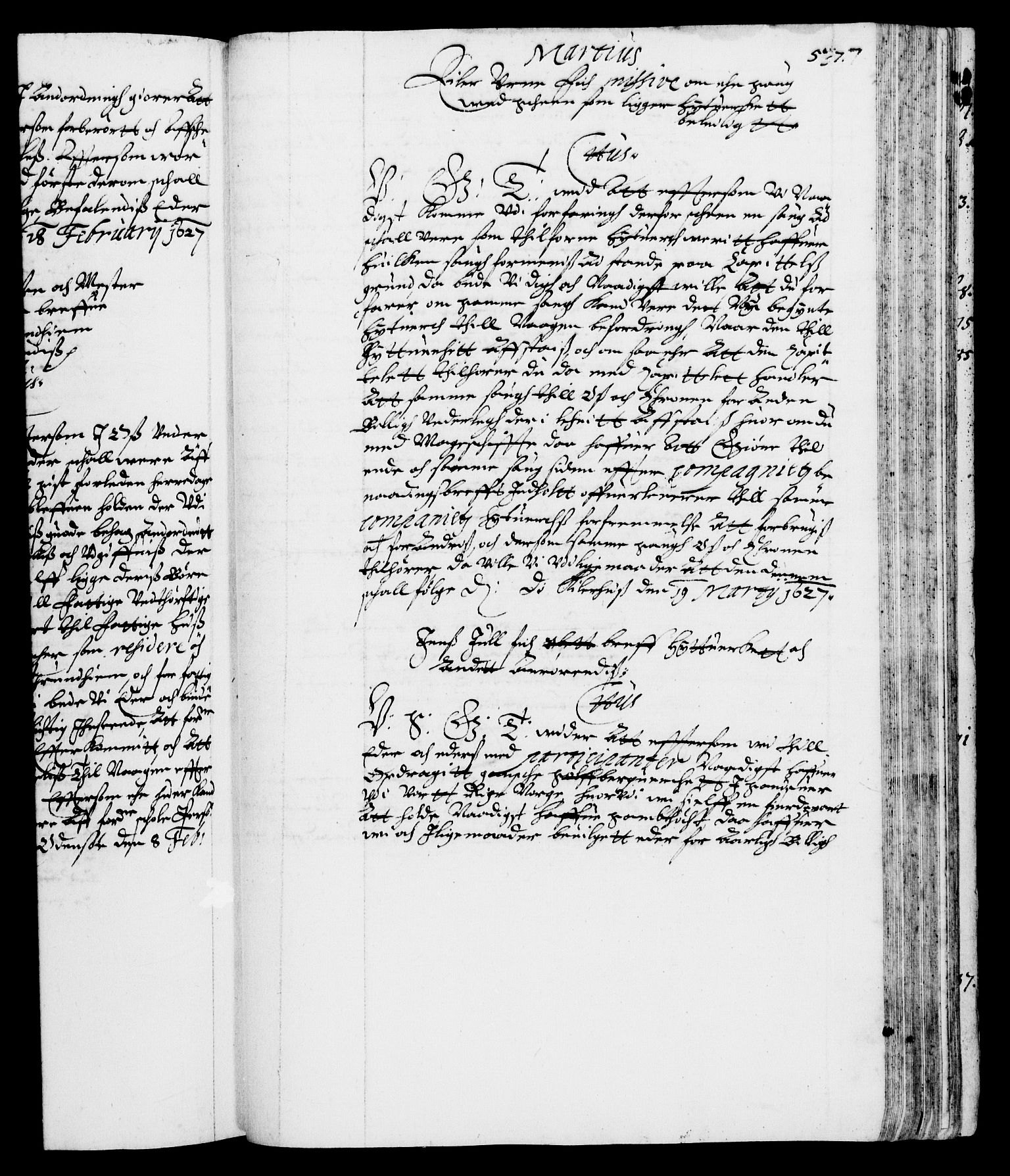 Danske Kanselli 1572-1799, AV/RA-EA-3023/F/Fc/Fca/Fcab/L0004: Norske tegnelser (mikrofilm), 1617-1627, p. 577a