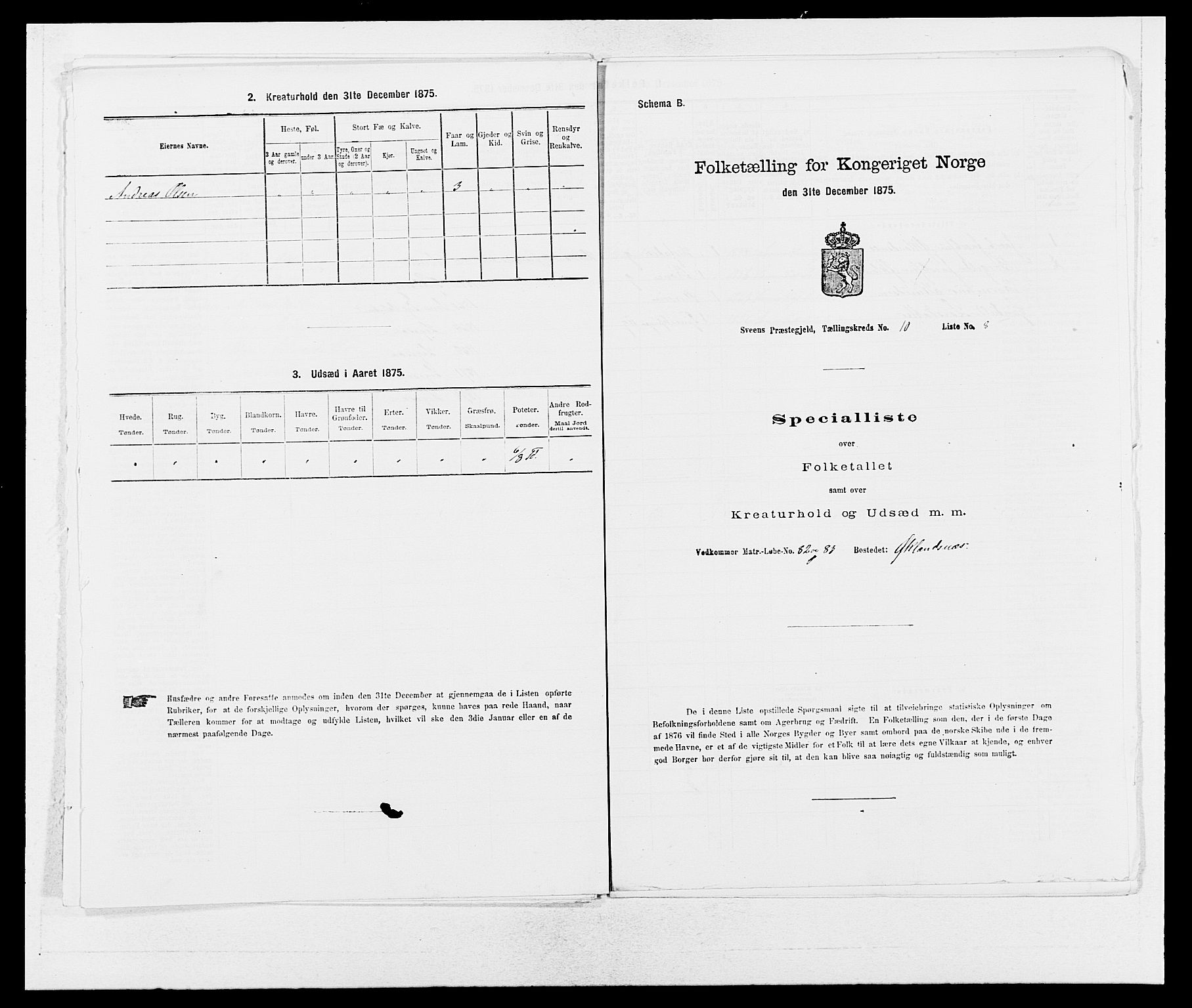 SAB, 1875 census for 1216P Sveio, 1875, p. 1262